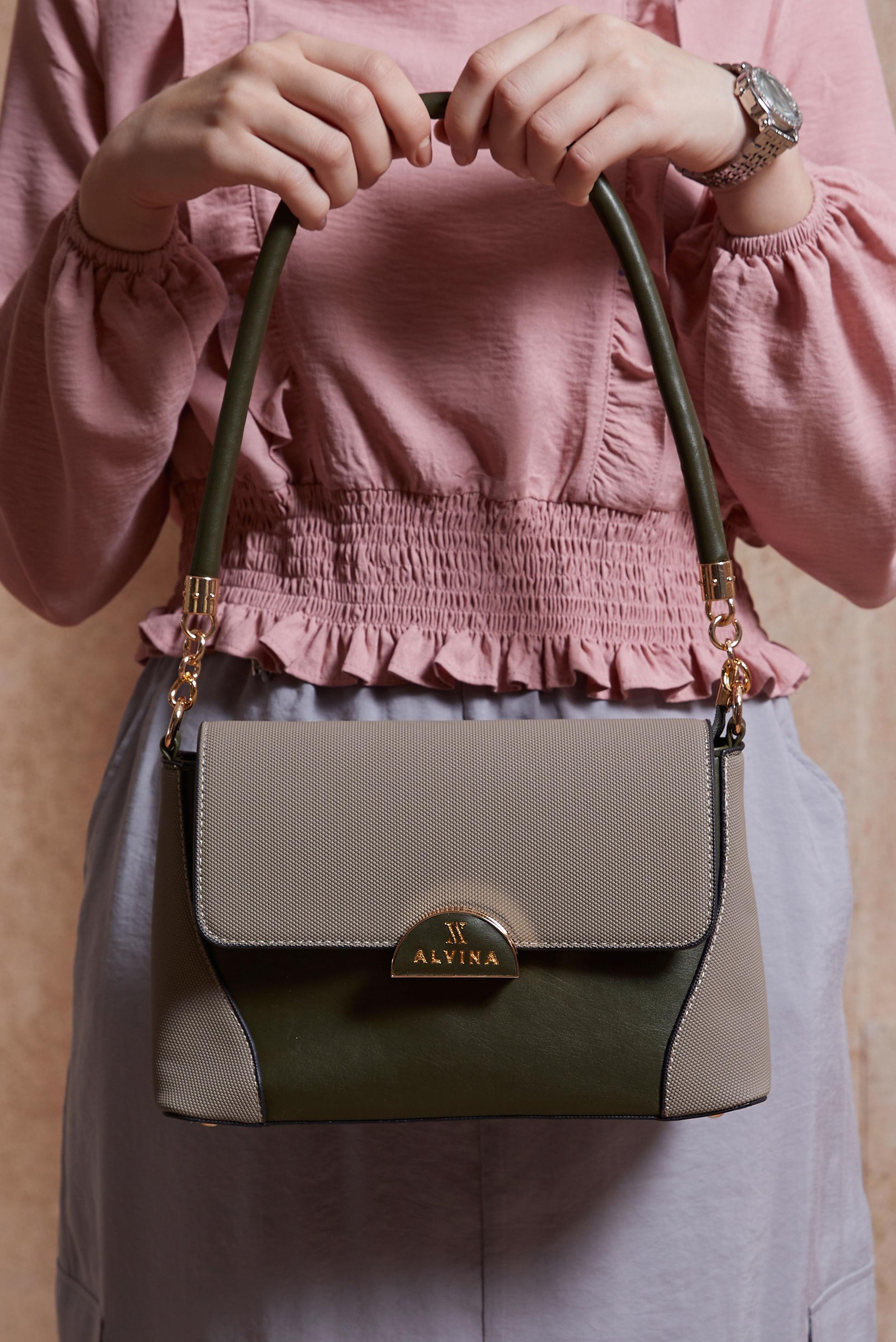 Tesettür giyim VİZON ALVİNA ÇANTA 2026