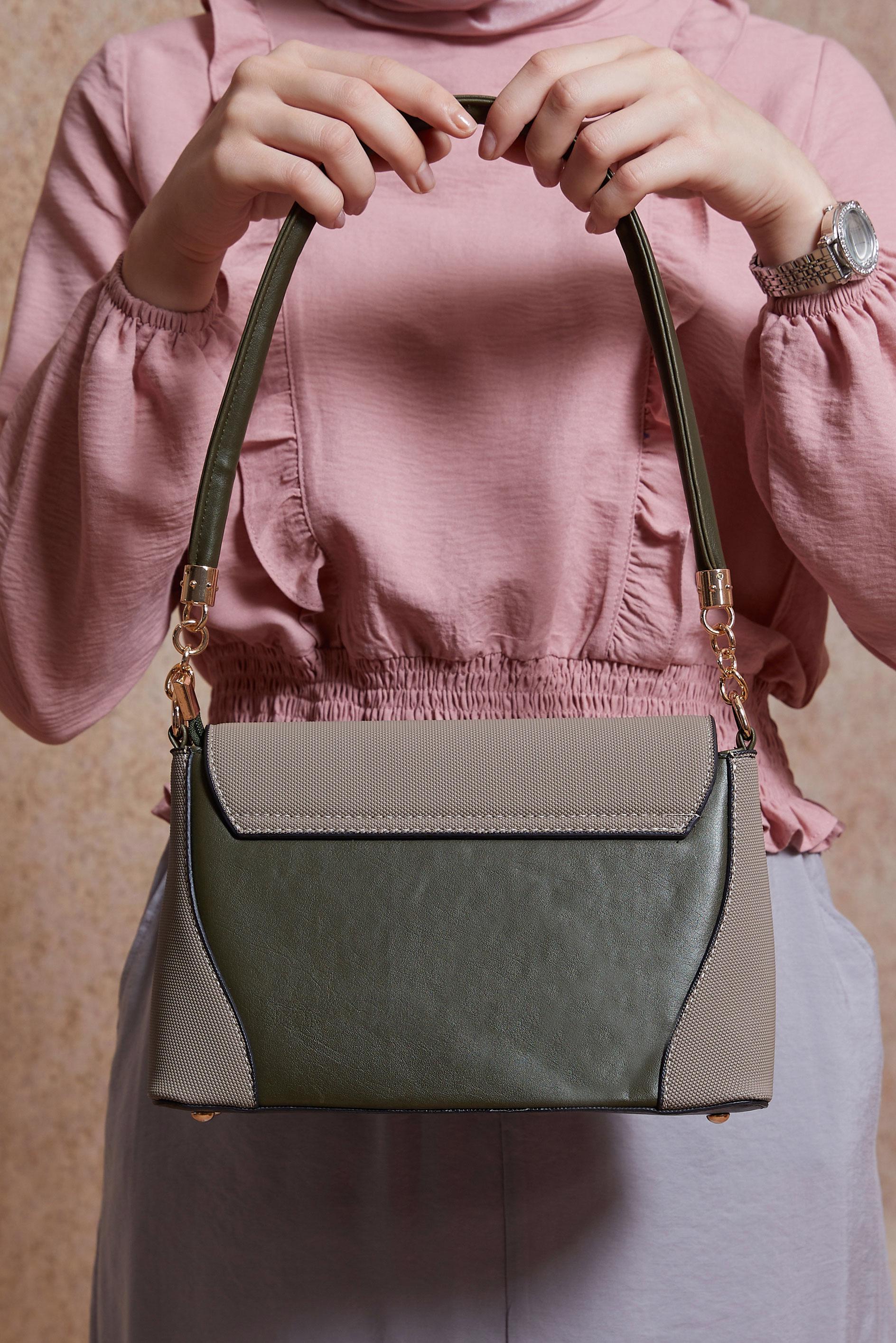 Tesettür giyim VİZON ALVİNA ÇANTA 2026