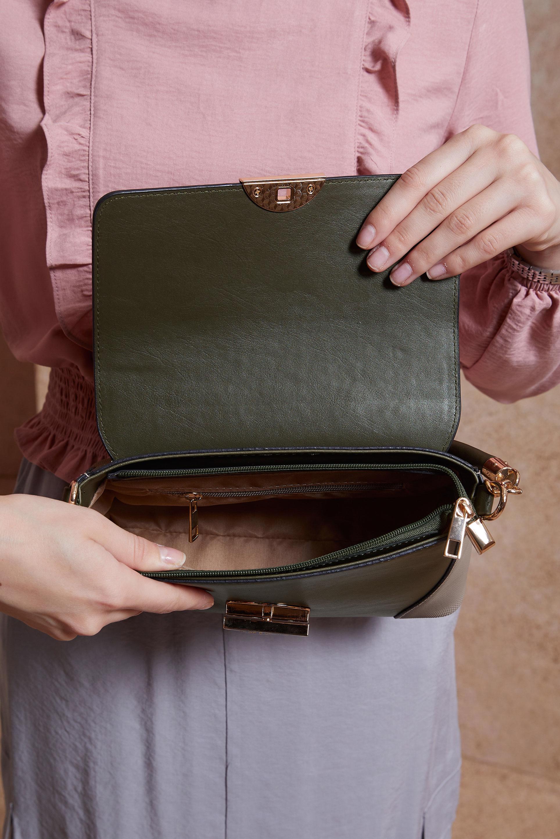 Tesettür giyim VİZON ALVİNA ÇANTA 2026