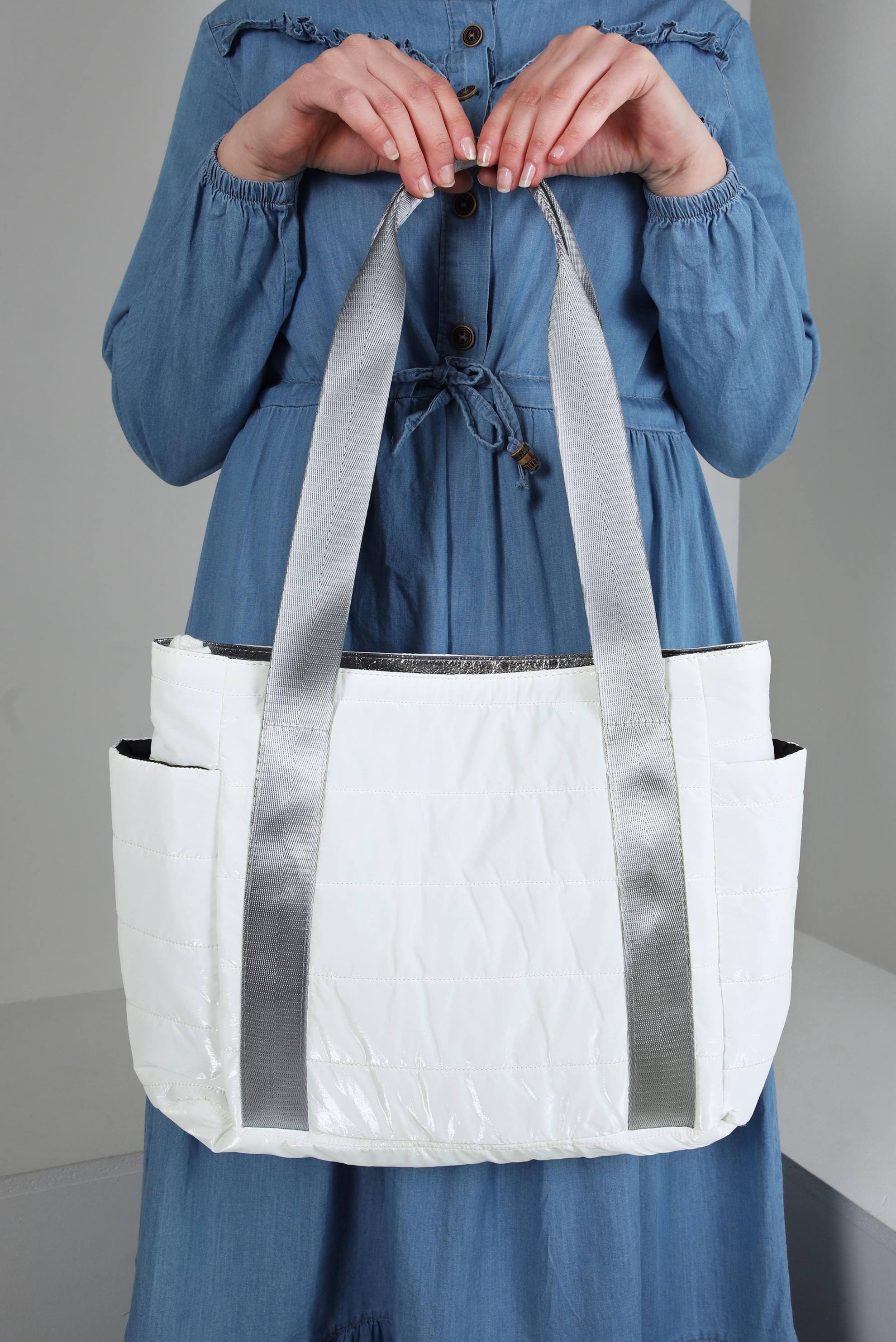 Tesettür giyim BEYAZ ALVİNA ÇANTA 2027