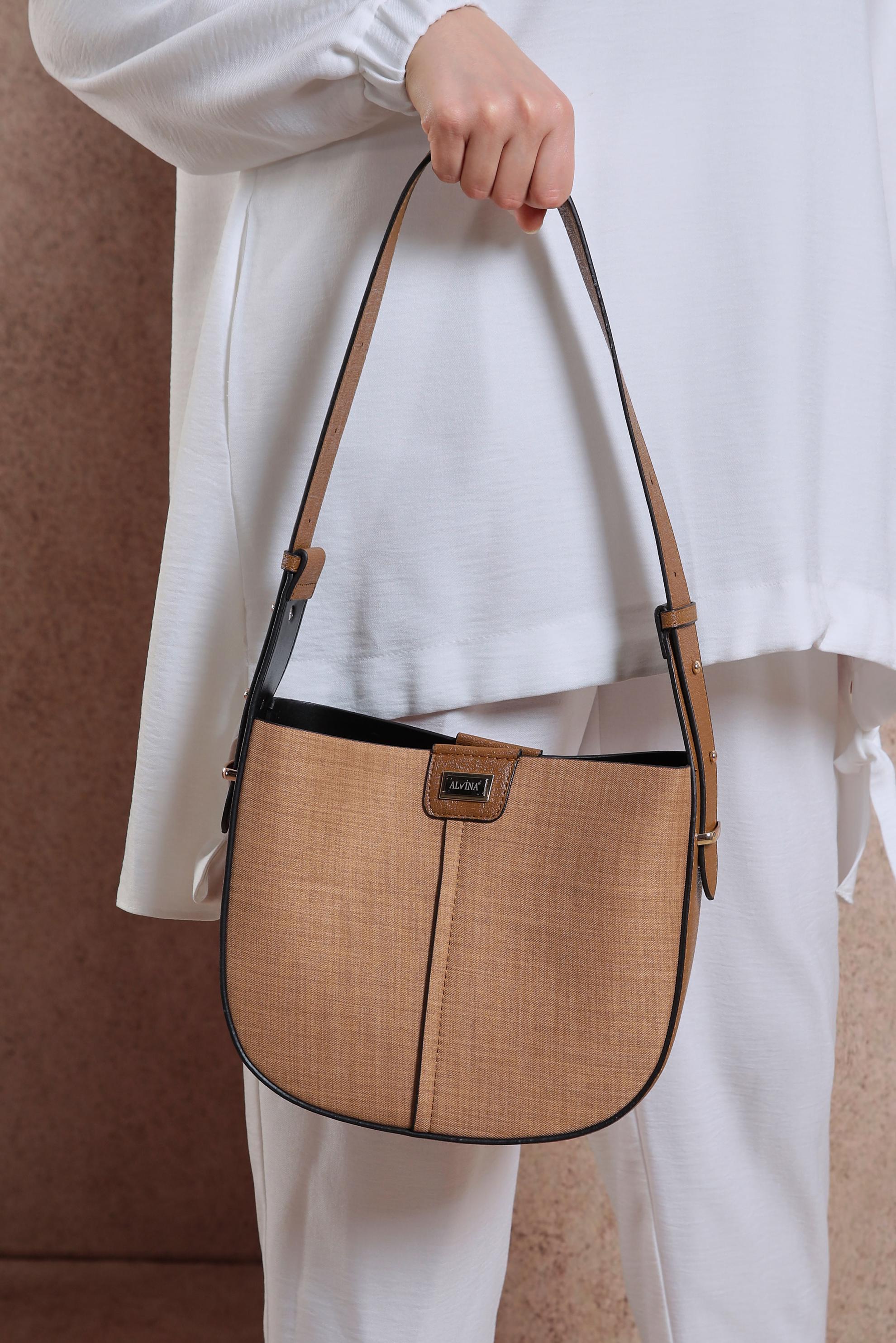 Tesettür giyim TABA ALVİNA ÇANTA 2045