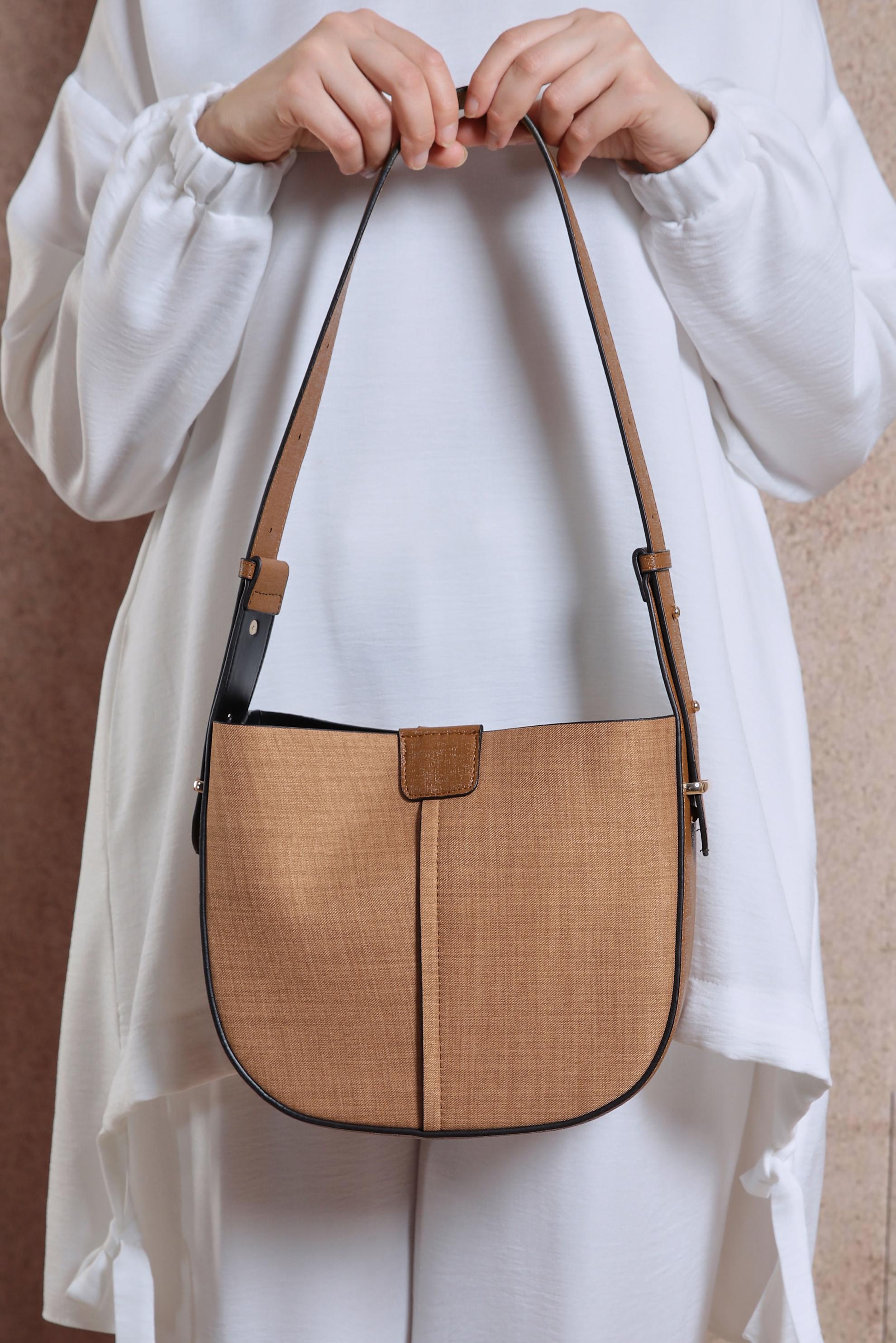 Tesettür giyim TABA ALVİNA ÇANTA 2045