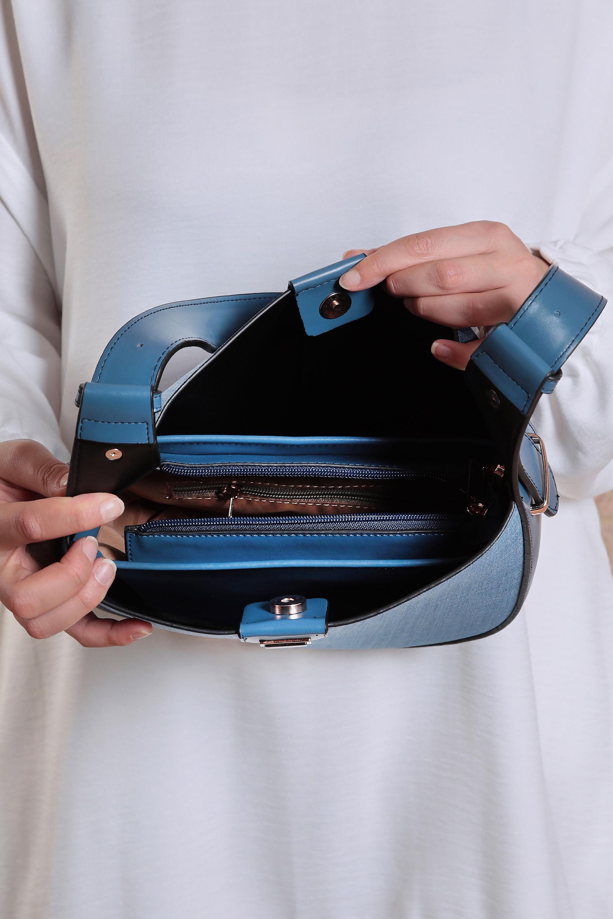 Tesettür giyim MAVİ ALVİNA ÇANTA 2045