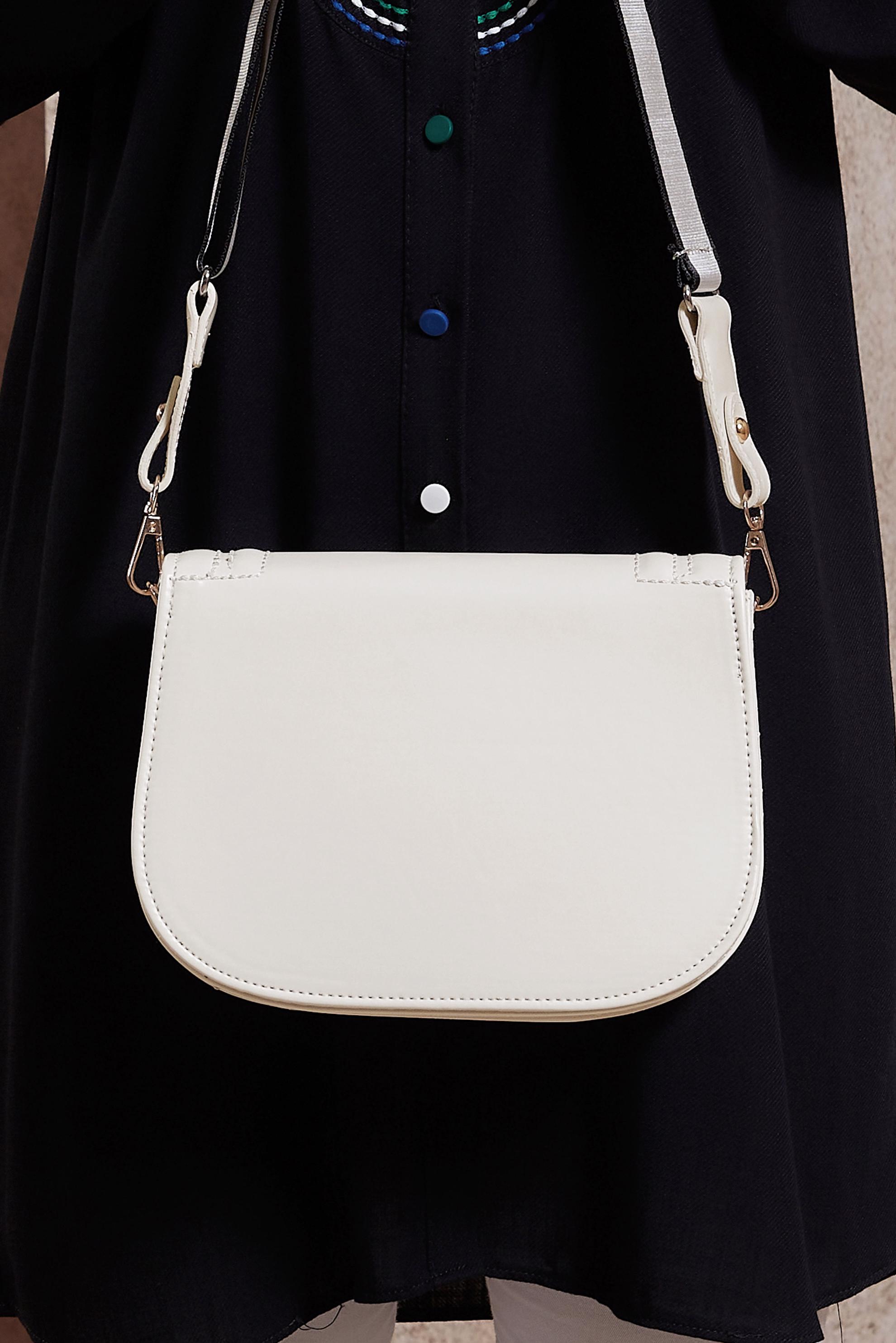 Tesettür giyim BEYAZ ALVİNA ÇANTA 2047