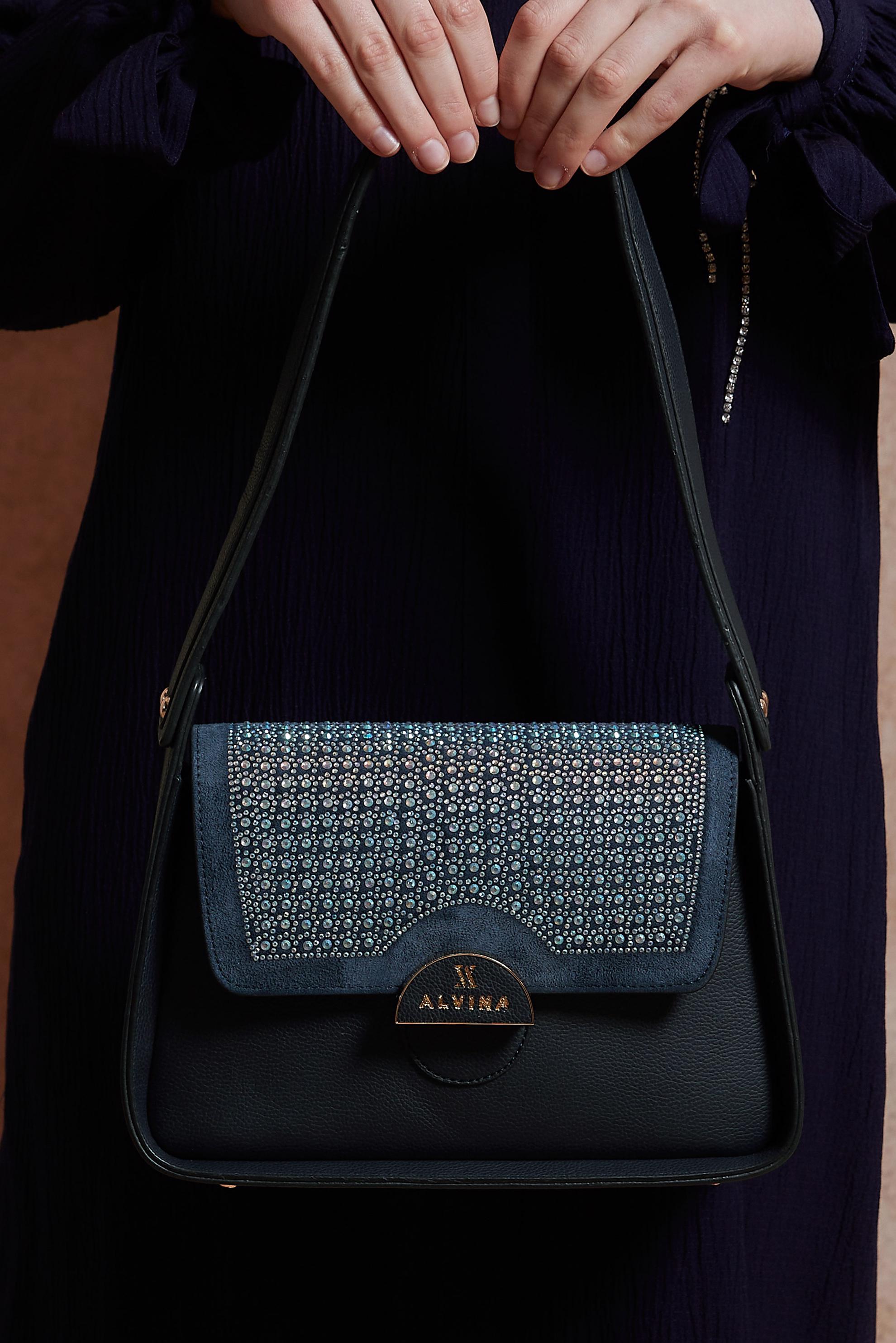 Tesettür giyim LACİVERT ALVİNA ÇANTA 2049
