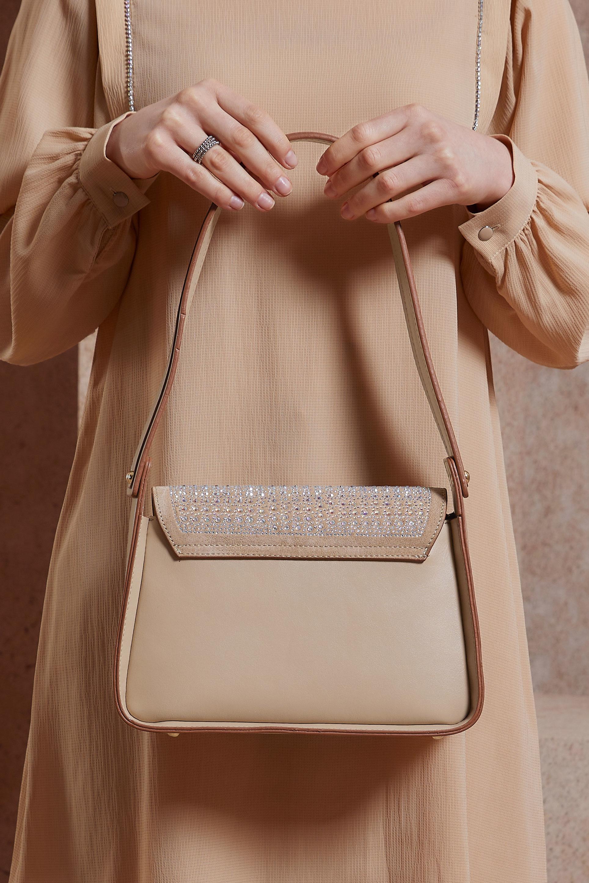 Tesettür giyim TABA ALVİNA ÇANTA 2049