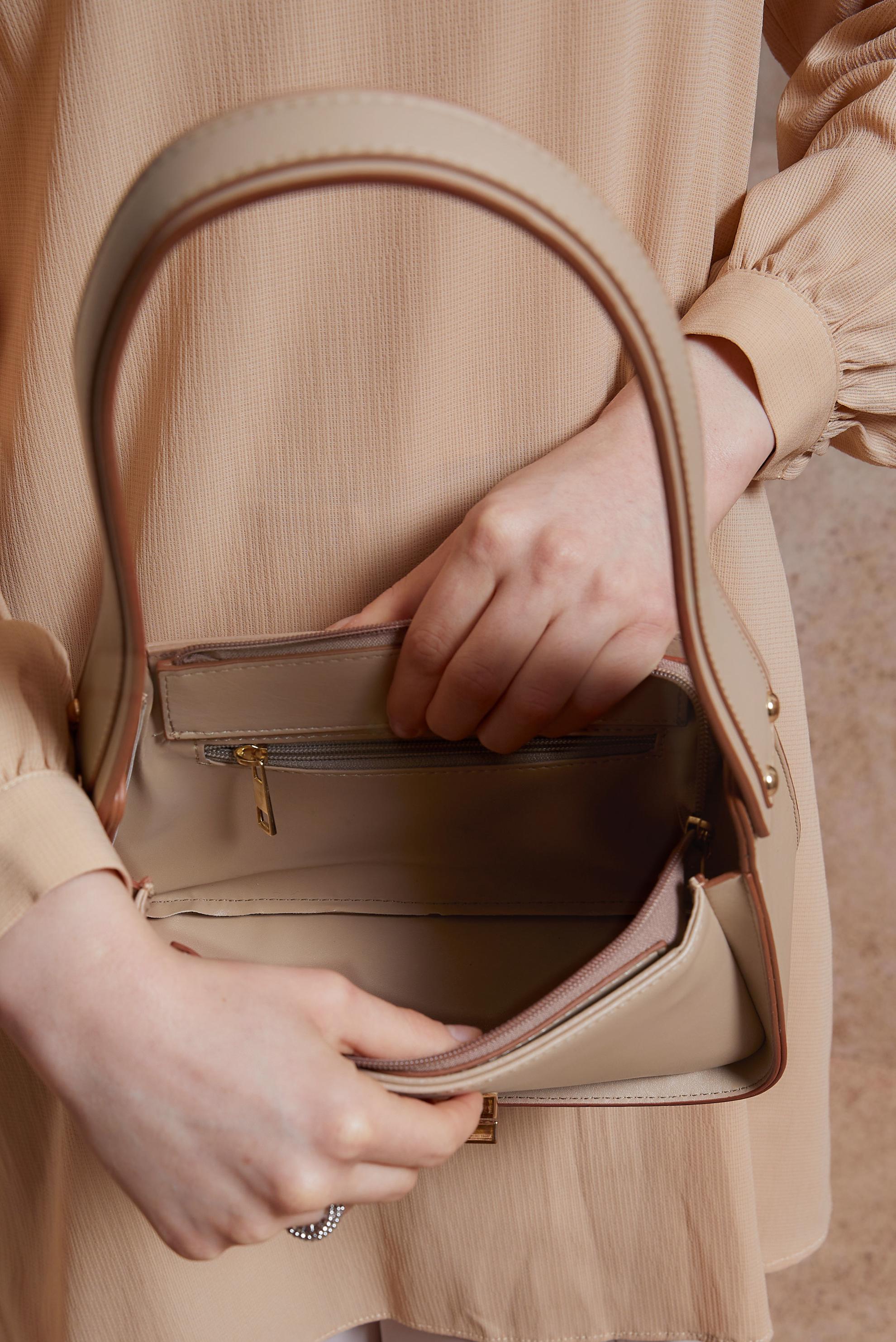 Tesettür giyim TABA ALVİNA ÇANTA 2049