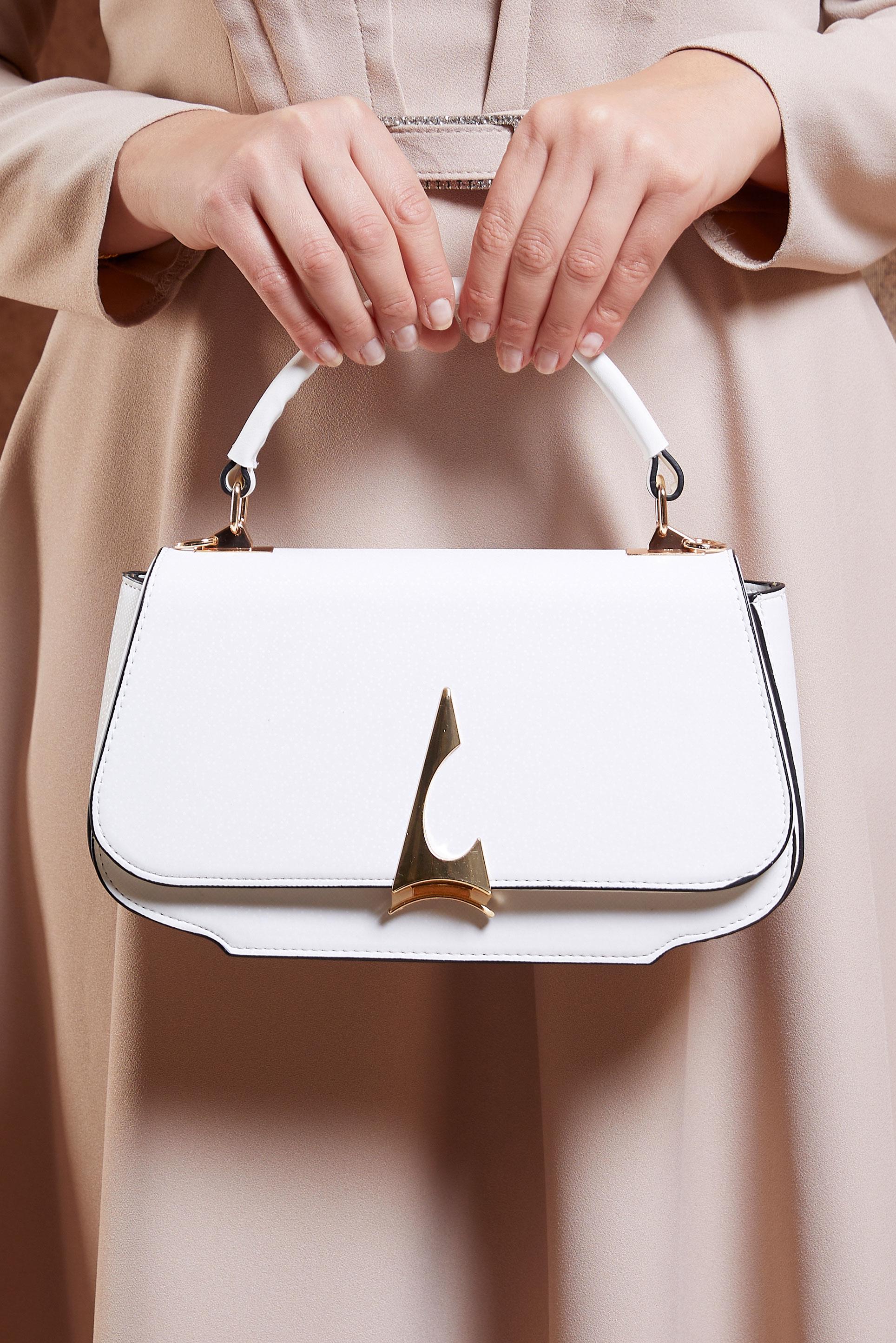 Tesettür giyim BEYAZ ALVİNA ÇANTA 2057