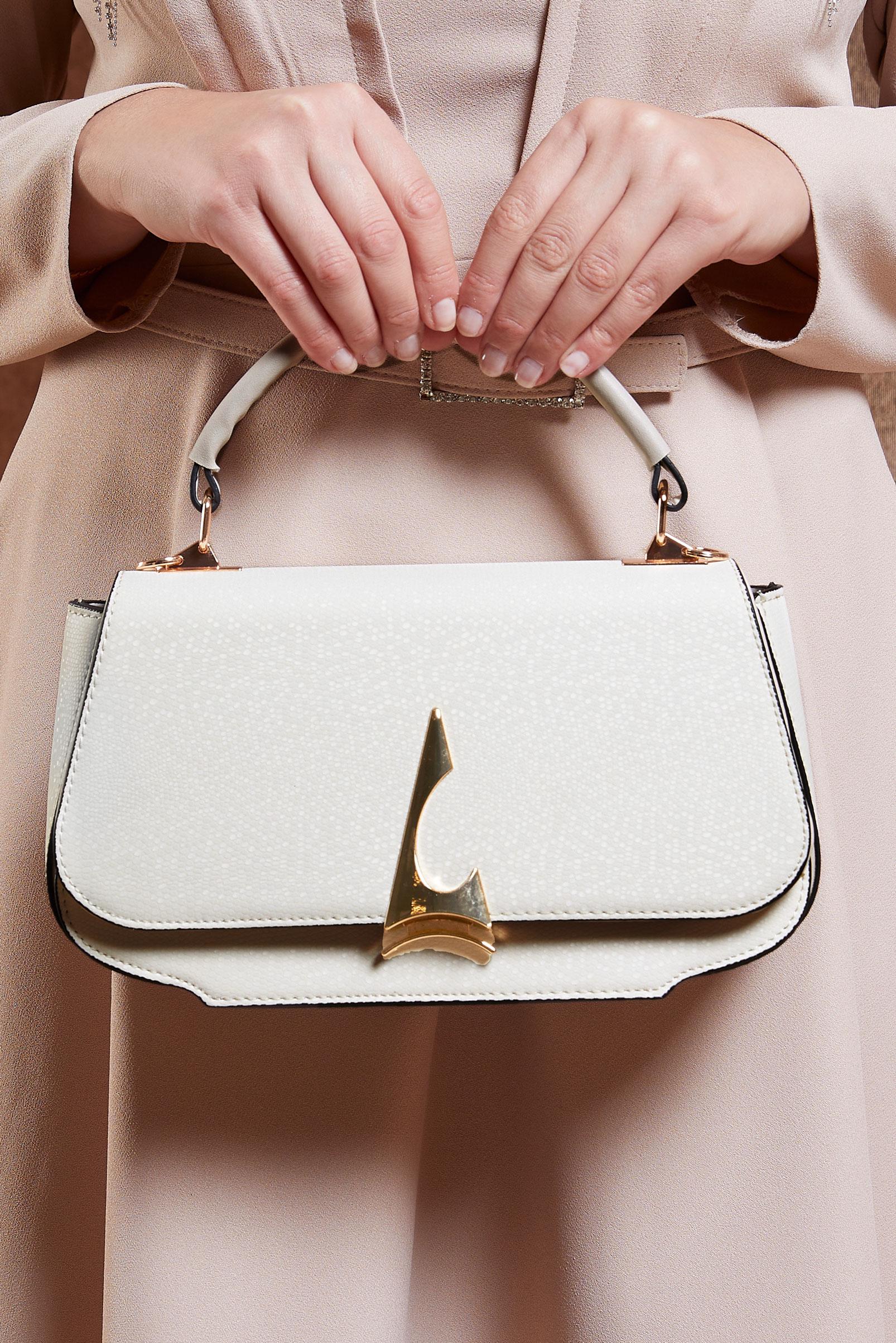 Tesettür giyim BEYAZ ALVİNA ÇANTA 2057