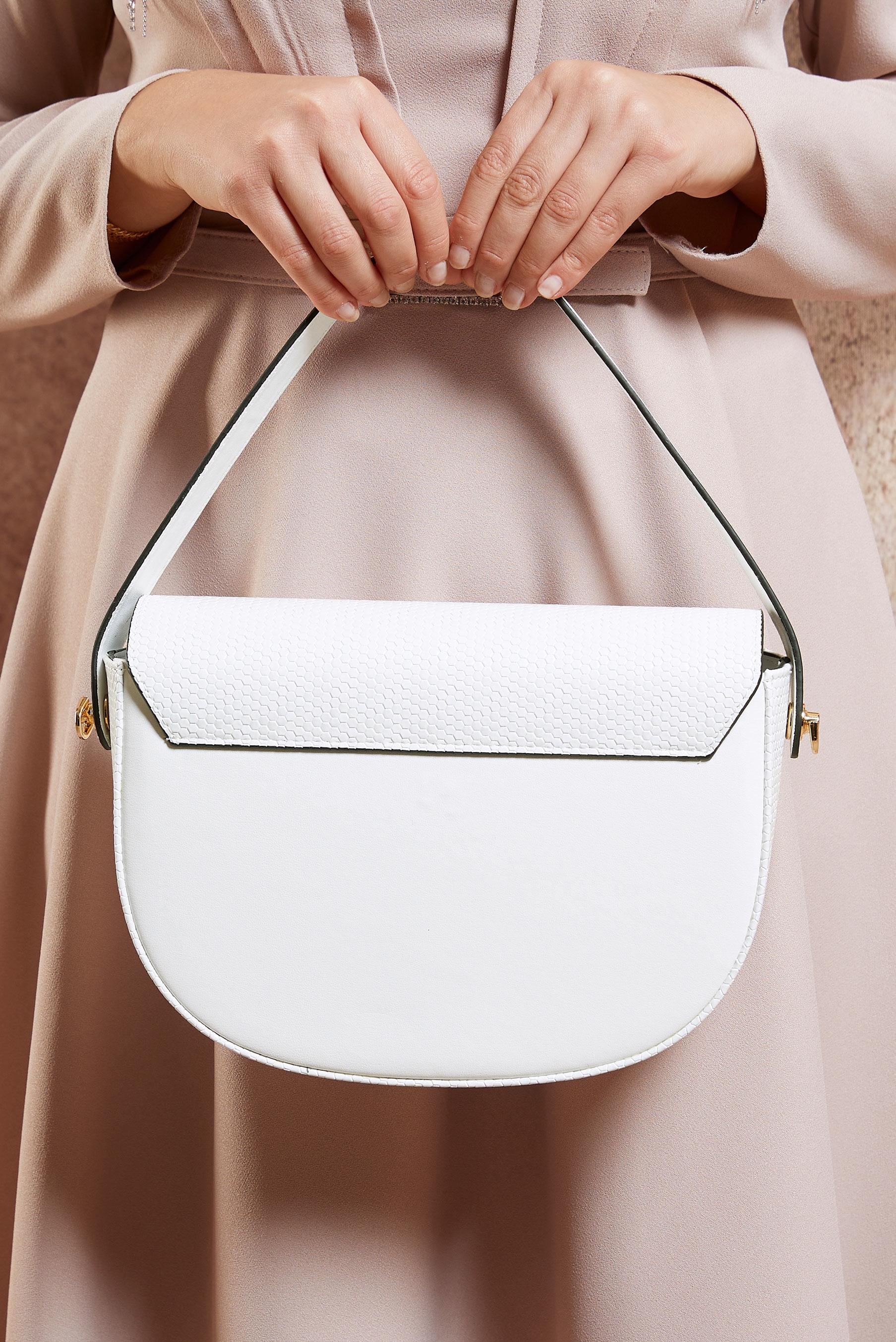 Tesettür giyim BEYAZ ALVİNA ÇANTA 2063