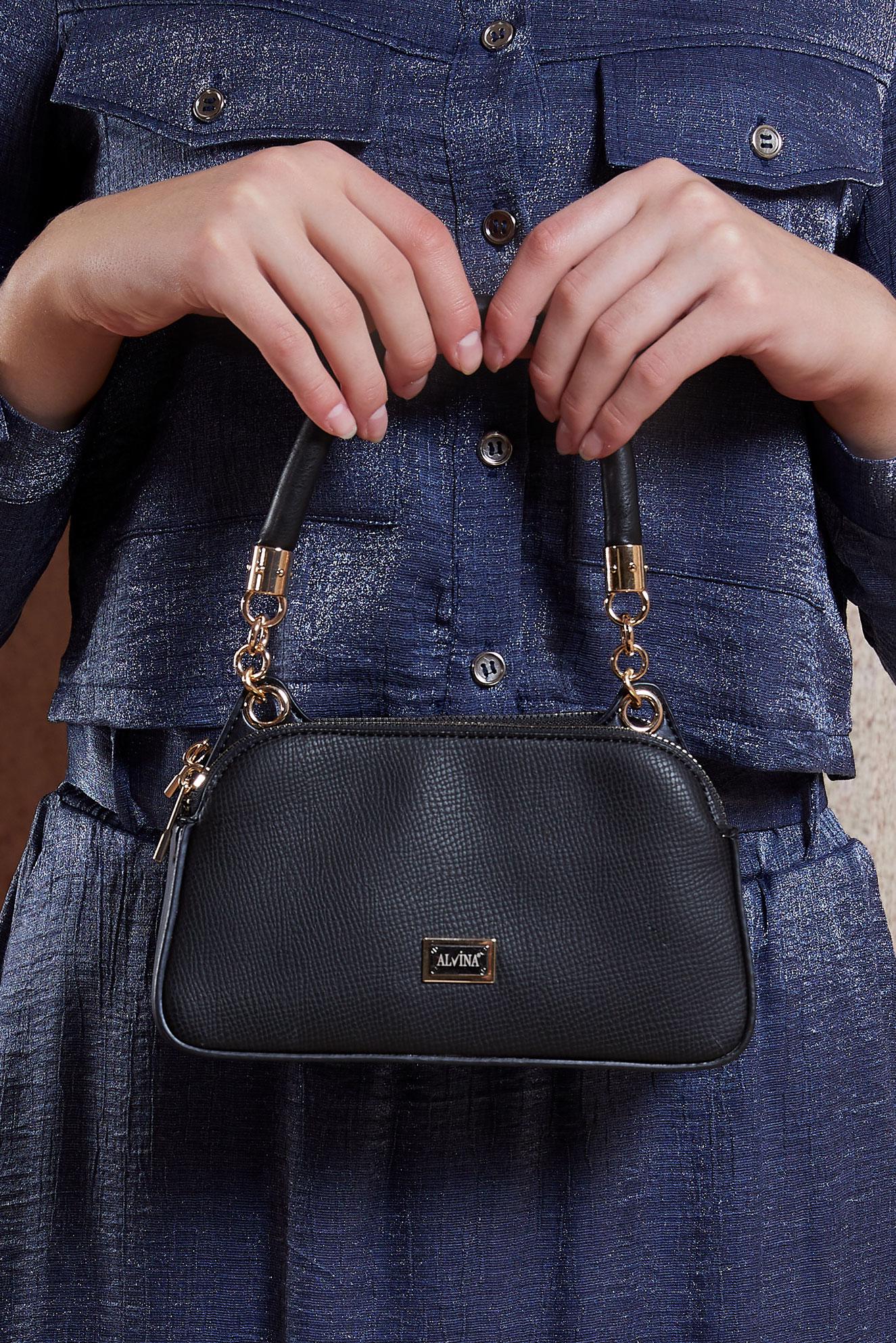 Tesettür giyim SİYAH ALVİNA ÇANTA 2066