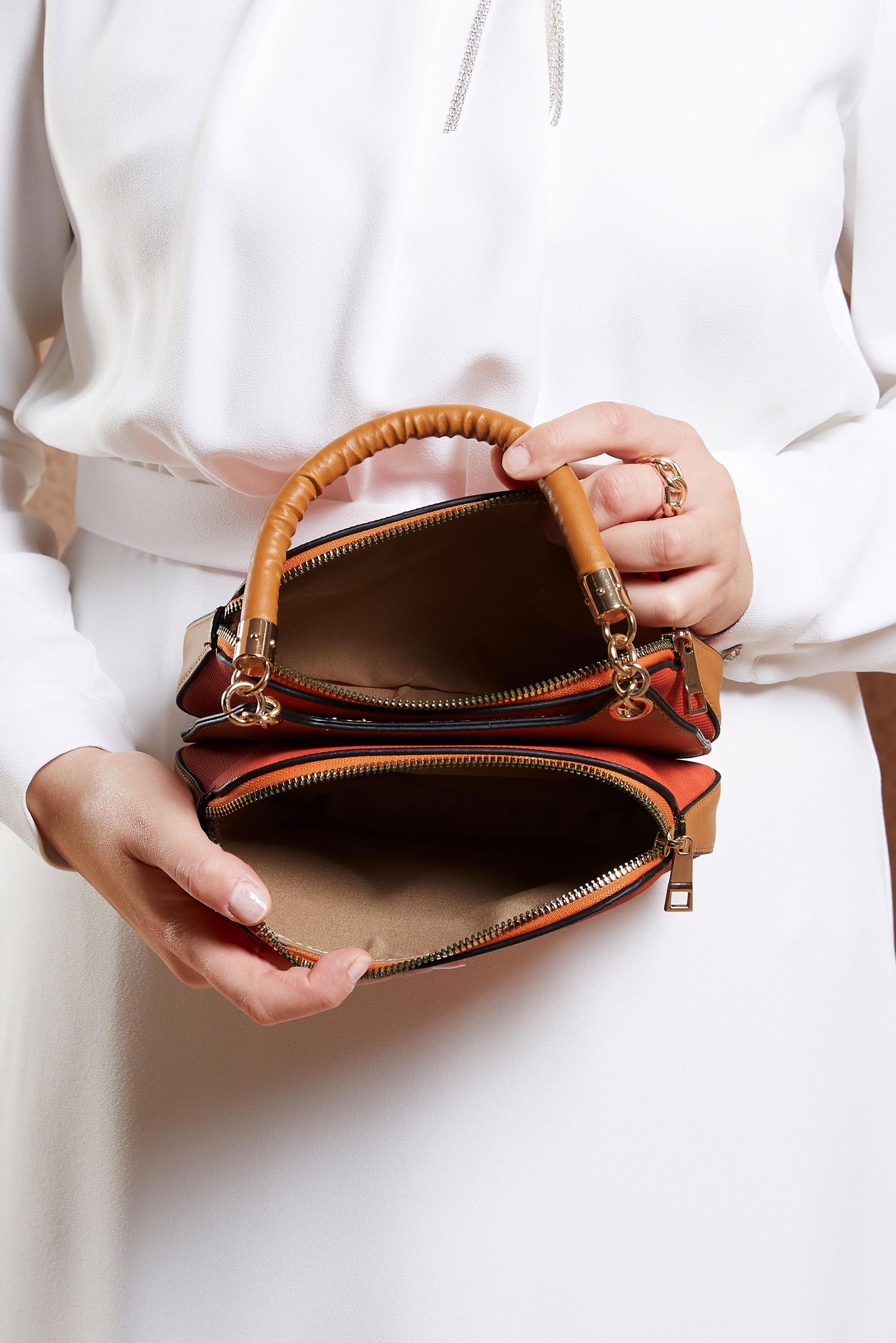 Tesettür giyim TURUNCU ALVİNA ÇANTA 2066