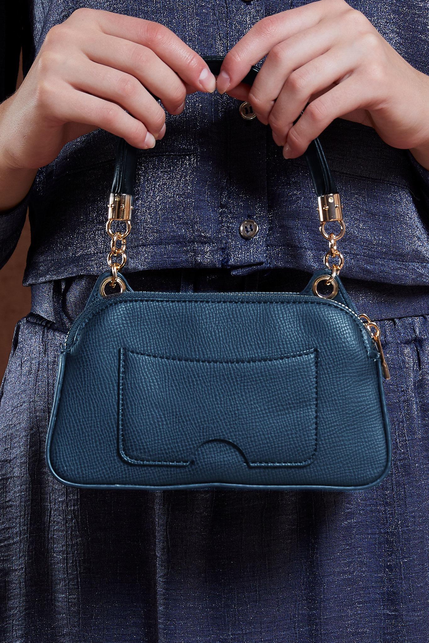 Tesettür giyim LACİVERT ALVİNA ÇANTA 2066