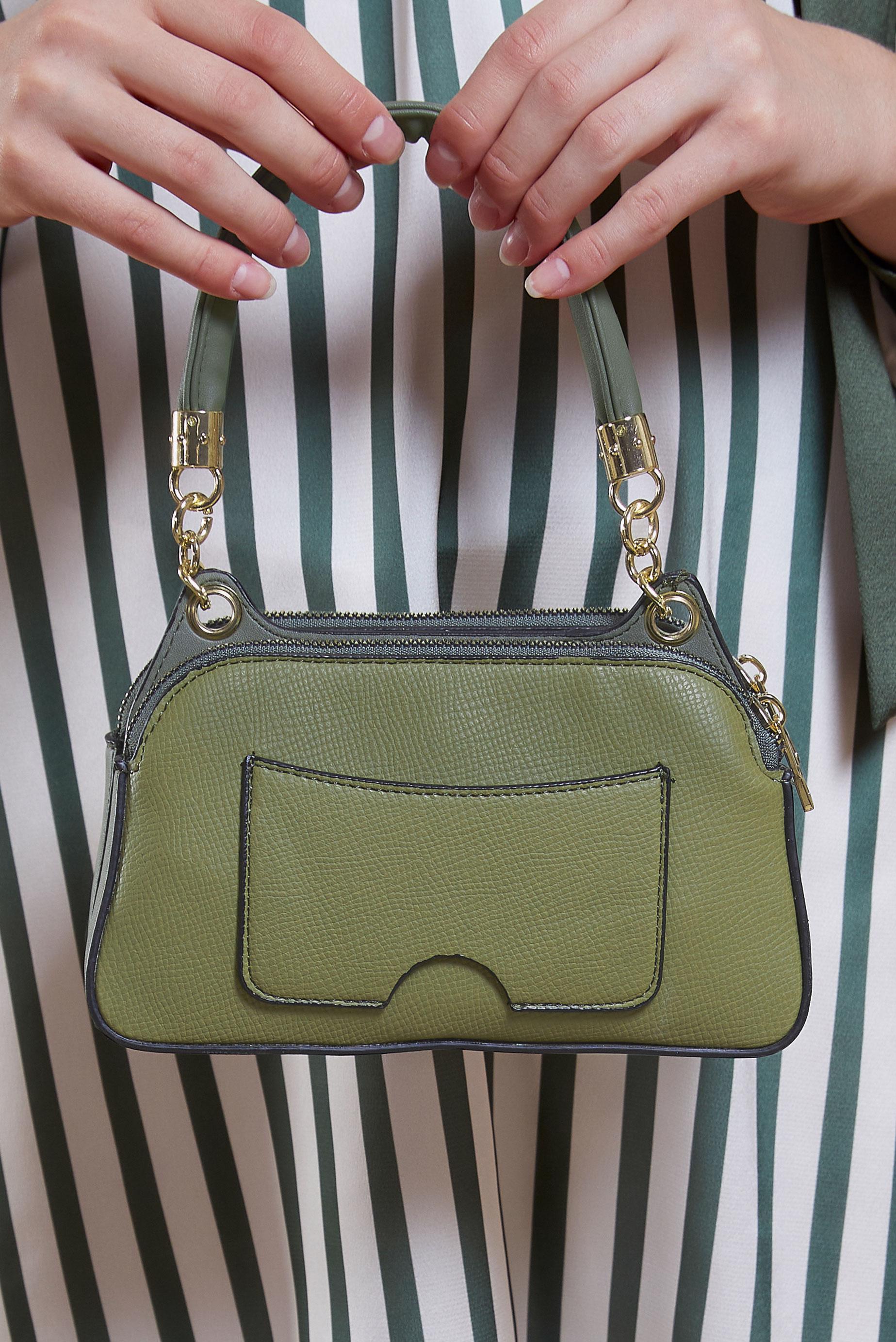 Tesettür giyim YEŞİL ALVİNA ÇANTA 2066