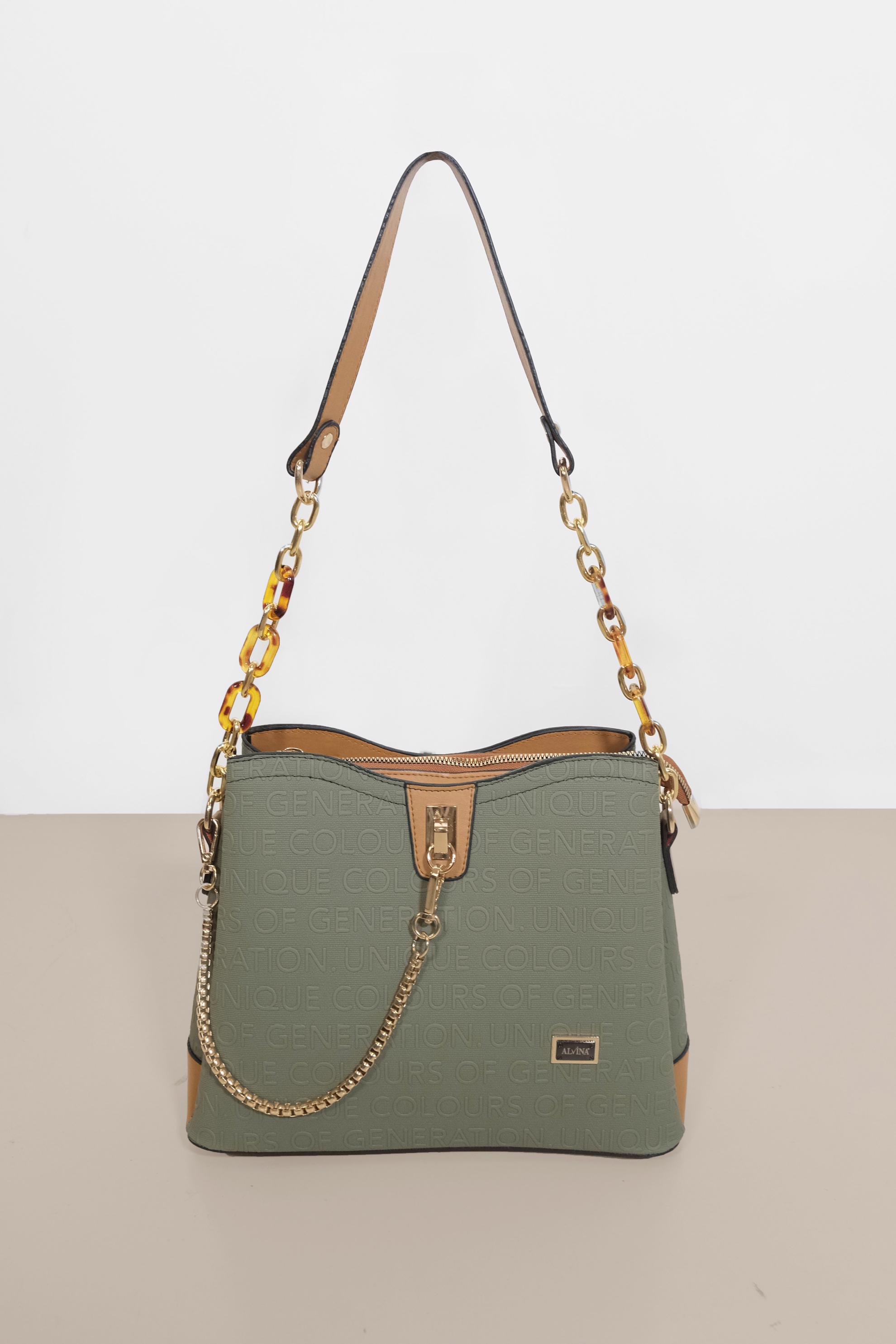 Tesettür giyim YEŞİL ALVİNA ÇANTA 2073
