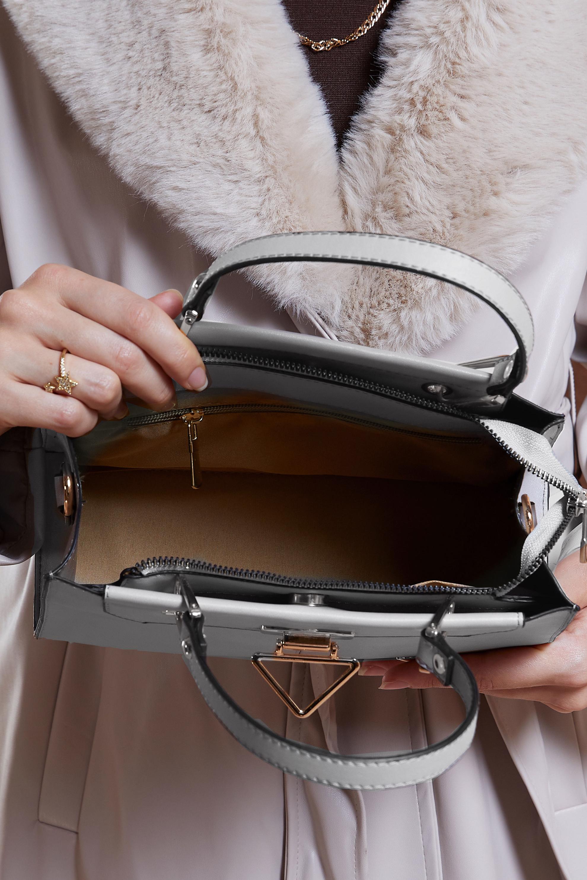 Tesettür giyim GRİ ALVİNA ÇANTA 2079