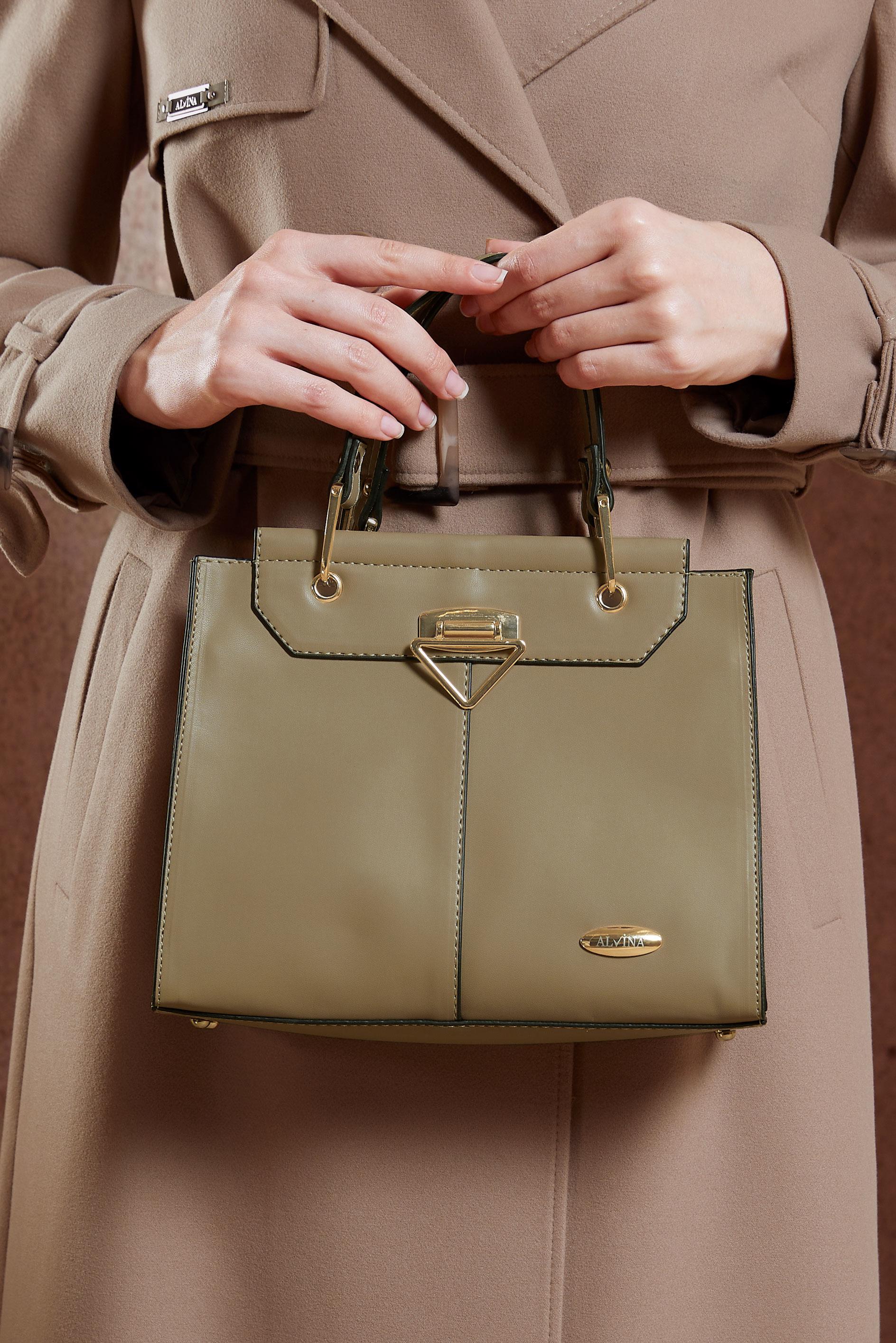 Tesettür giyim VİZON ALVİNA ÇANTA 2079