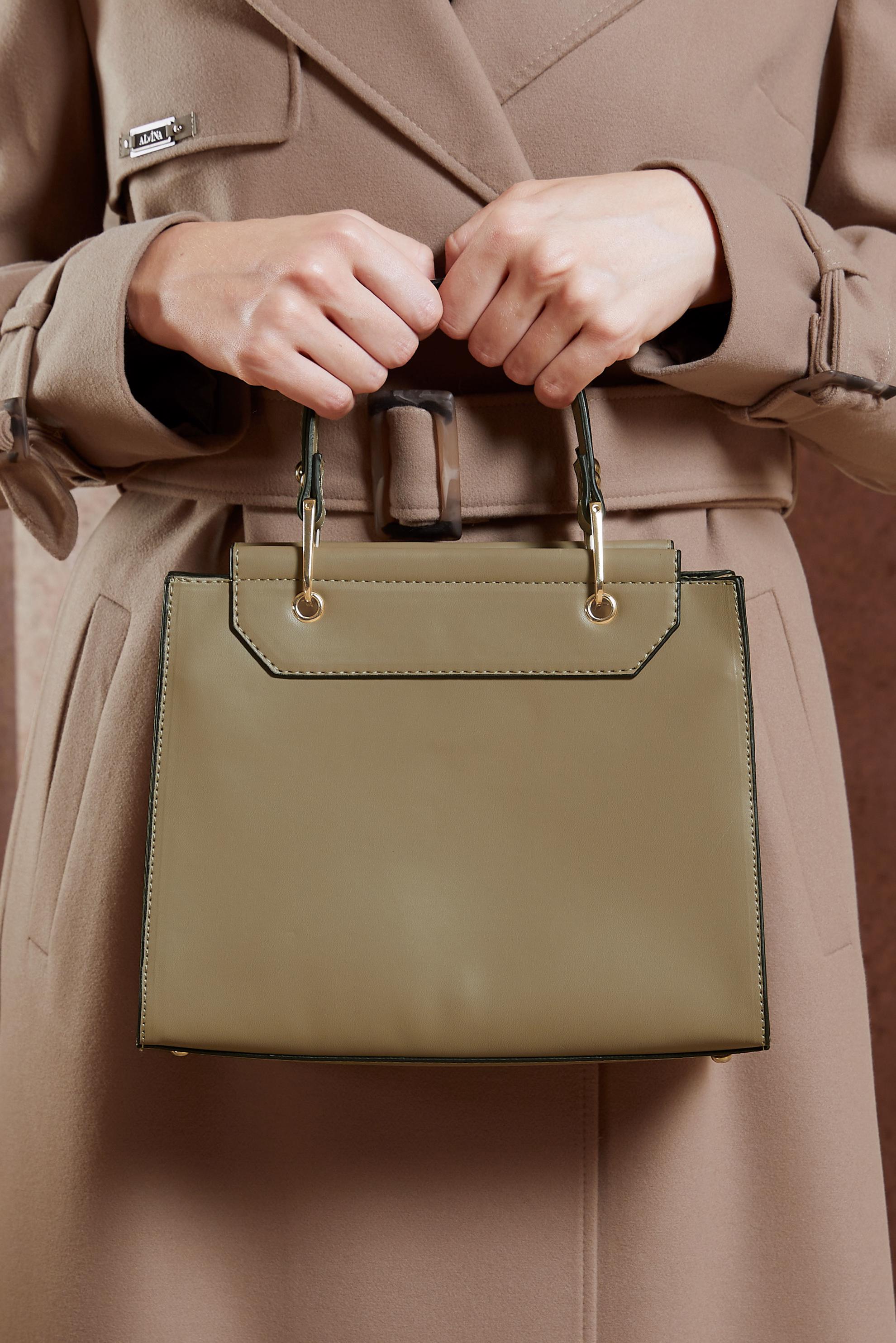 Tesettür giyim VİZON ALVİNA ÇANTA 2079