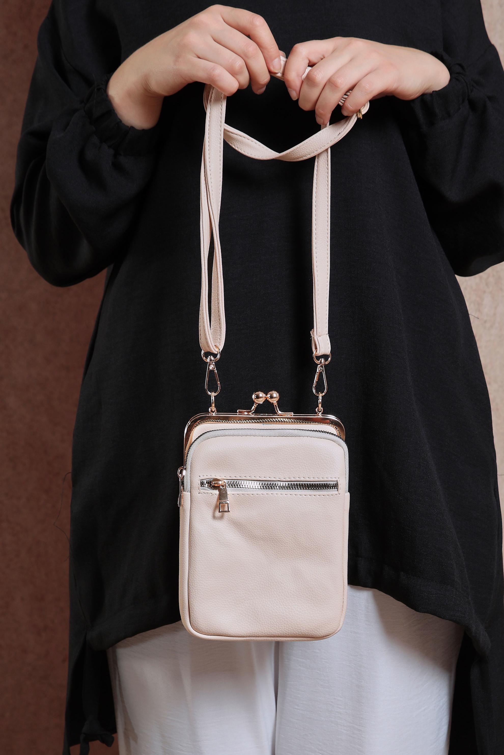 Tesettür giyim BEYAZ ALVİNA ÇANTA 2080