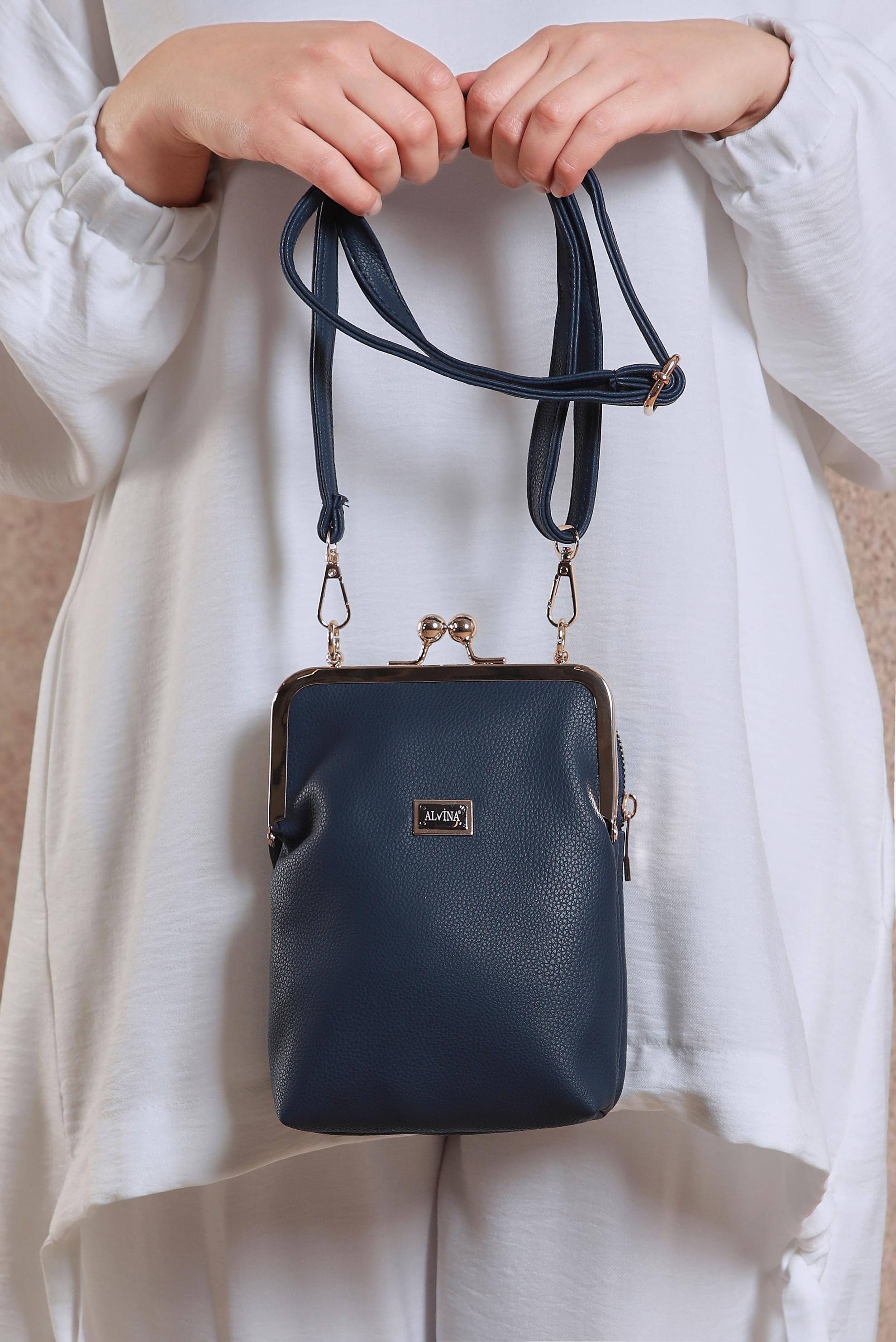 Tesettür giyim LACİVERT ALVİNA ÇANTA 2080