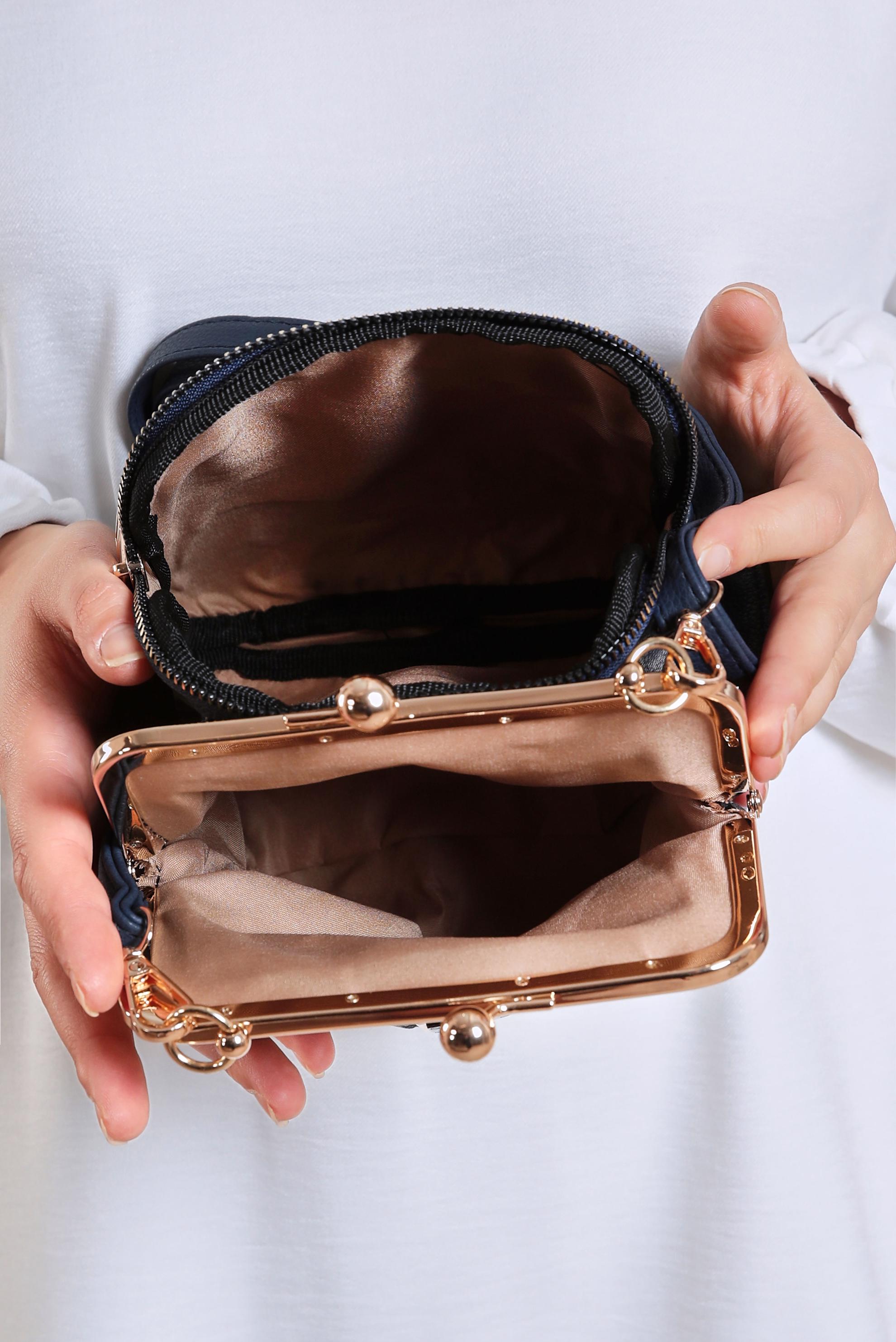 Tesettür giyim LACİVERT ALVİNA ÇANTA 2080