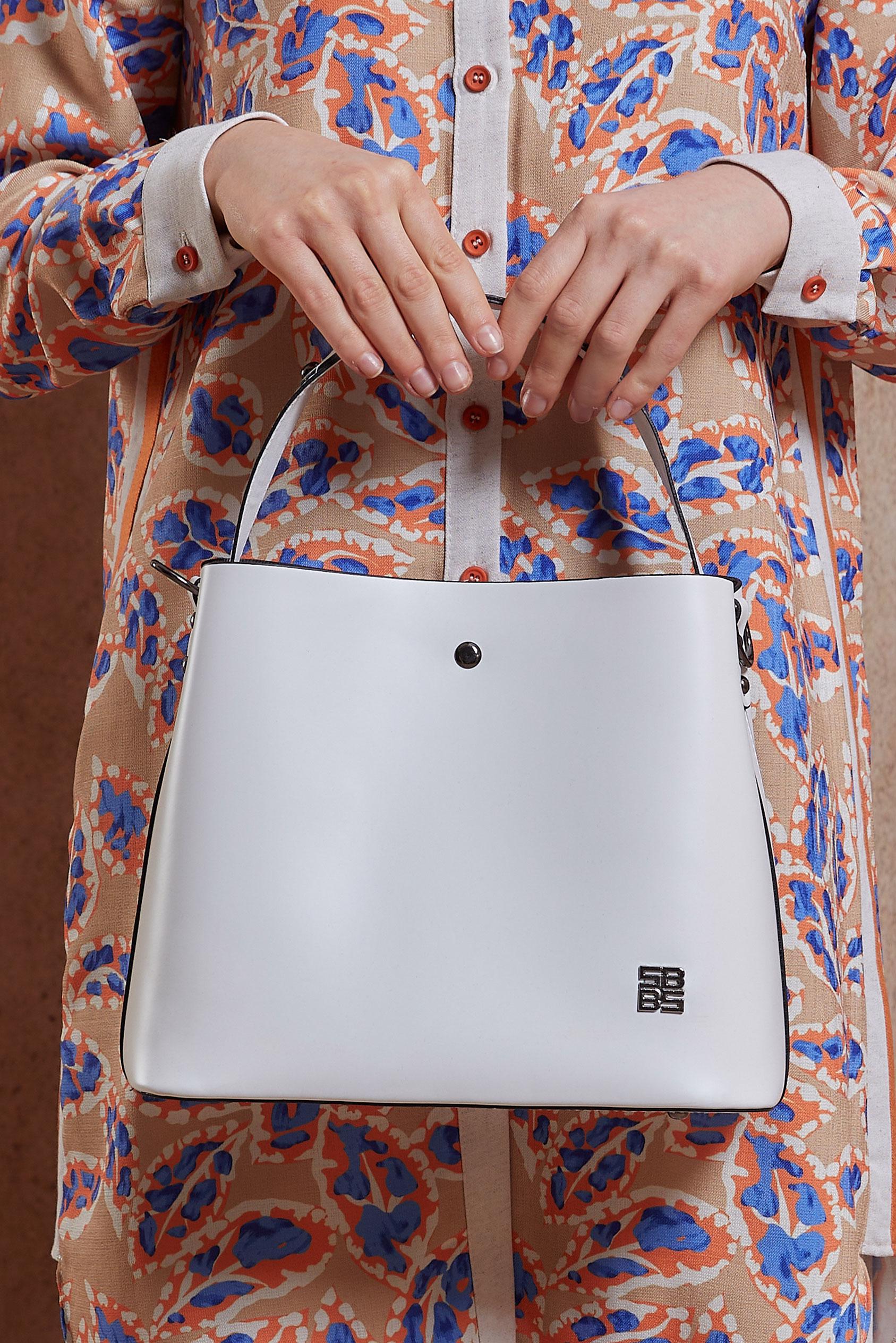 Tesettür giyim BEYAZ ALVİNA ÇANTA 2094