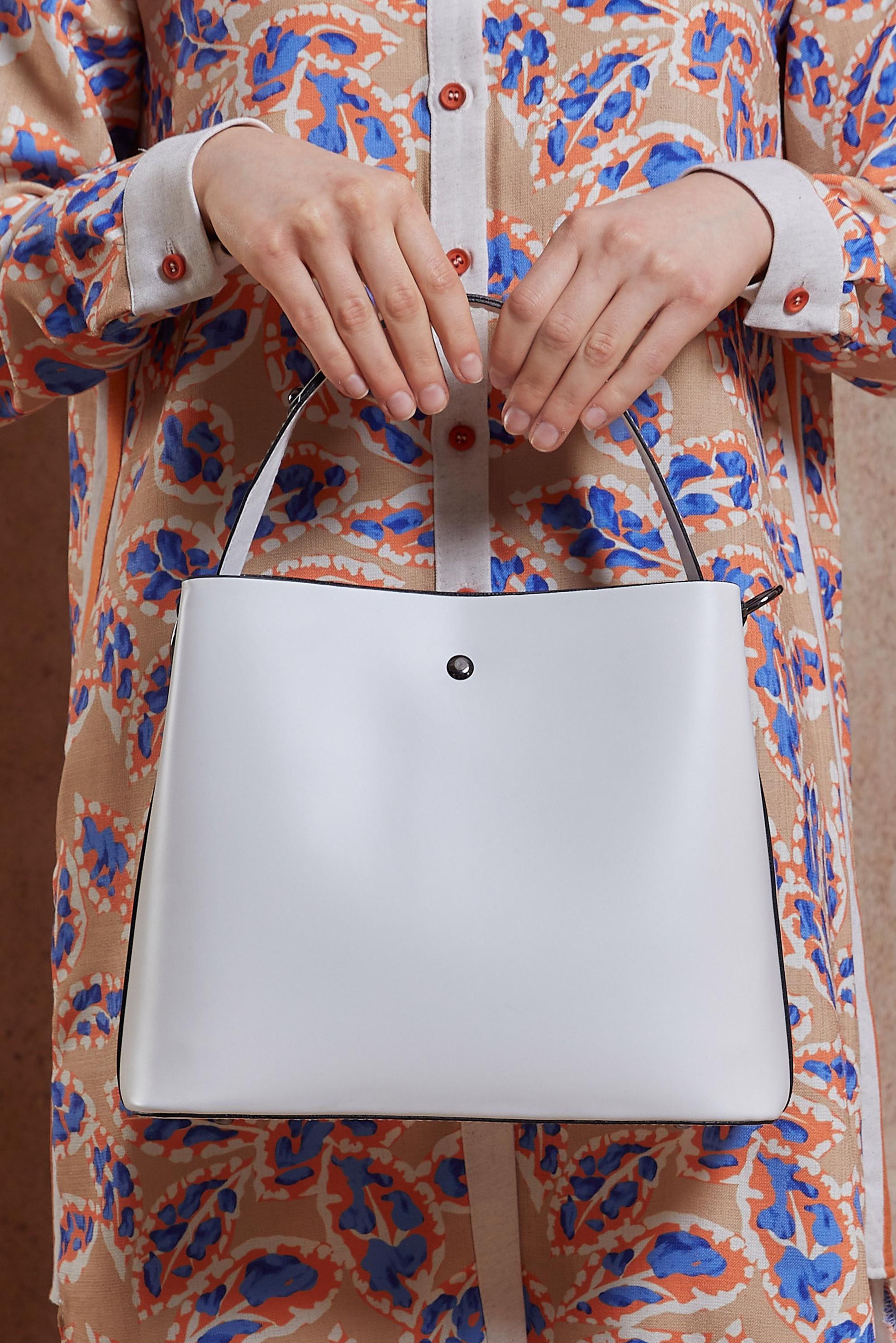 Tesettür giyim BEYAZ ALVİNA ÇANTA 2094