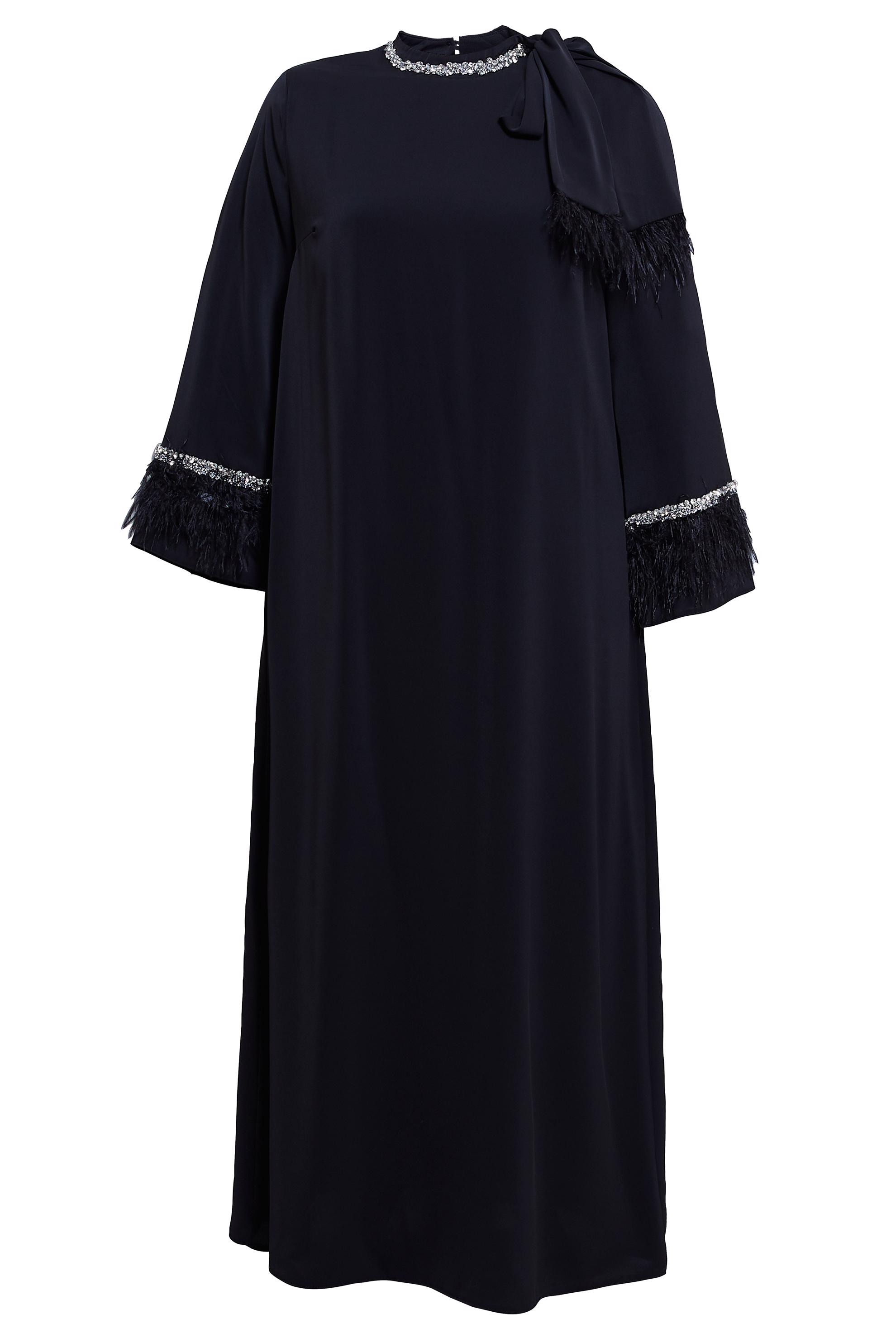 Vêtements hijab NOIR ROBE GRANDE TAILLE 20501