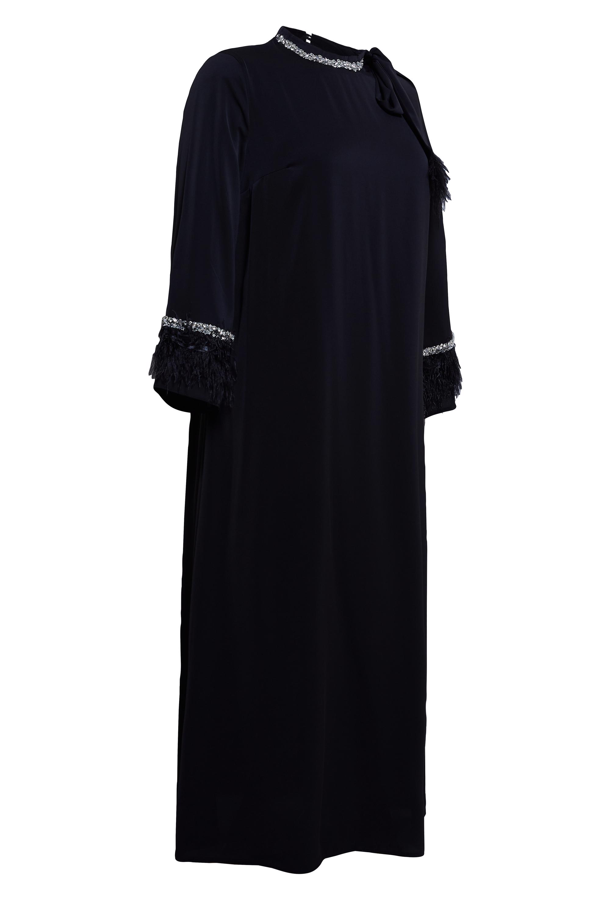 Vêtements hijab NOIR ROBE GRANDE TAILLE 20501