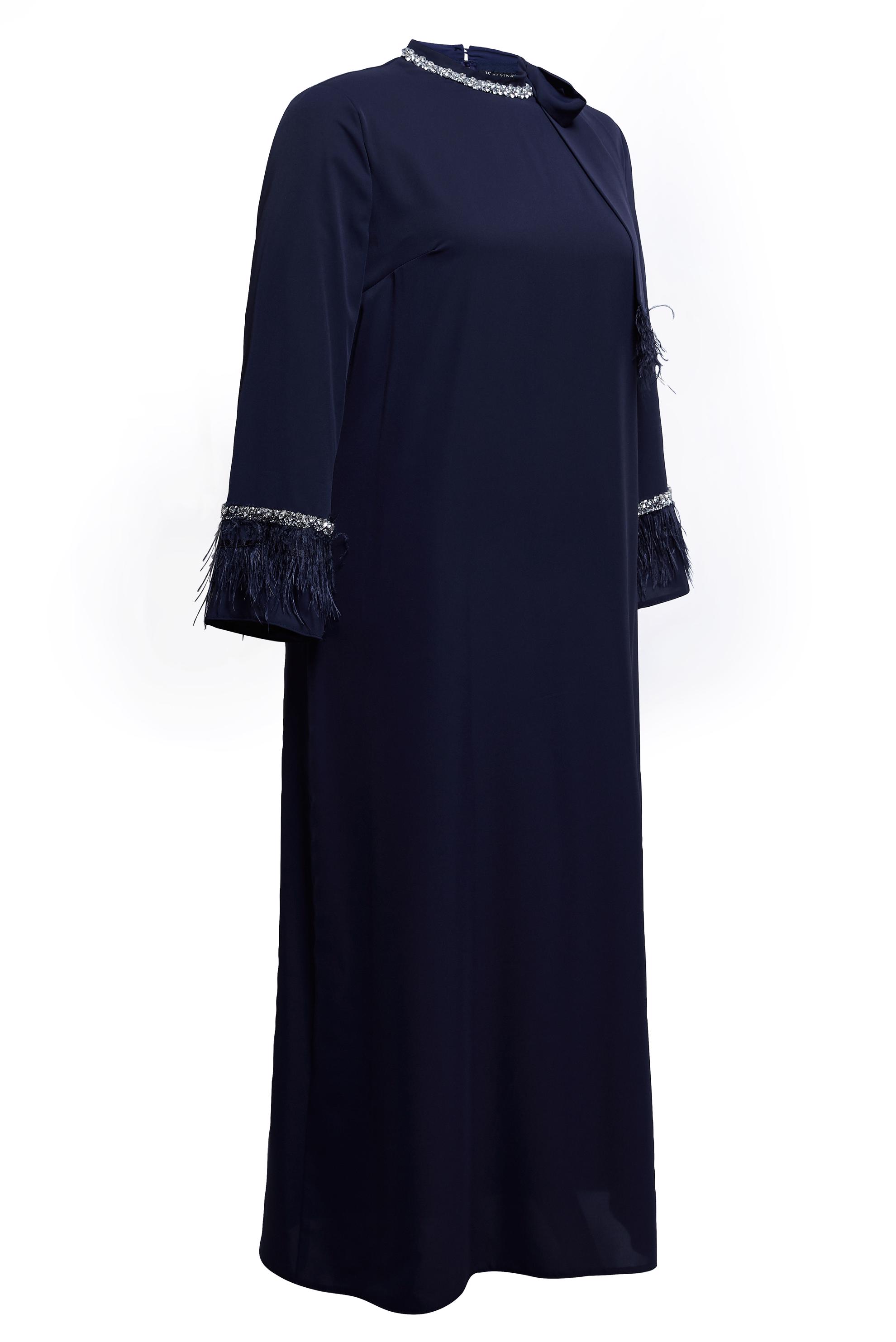 Vêtements hijab BLEU MARINE ROBE GRANDE TAILLE 20501