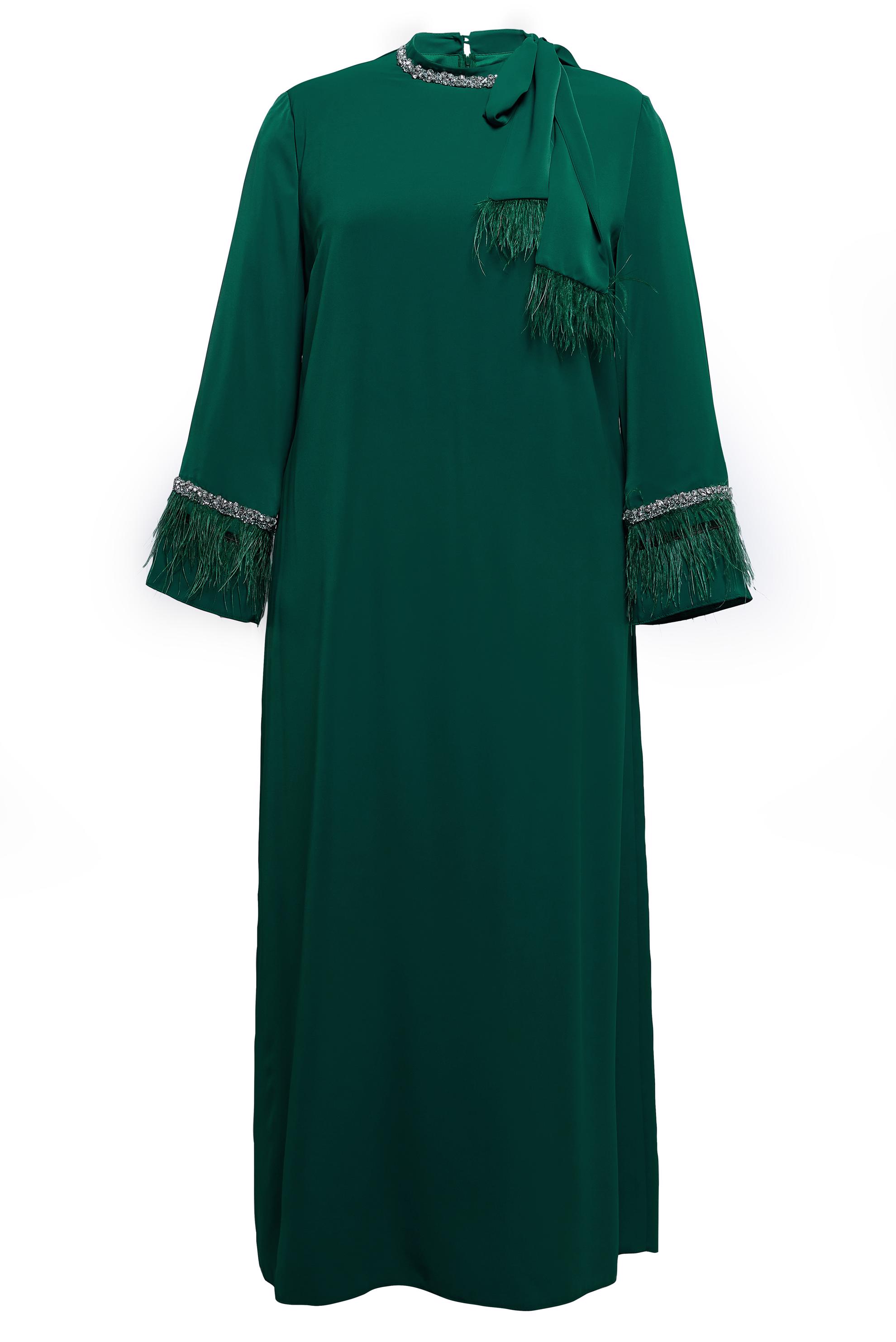 Vêtements hijab VERT ROBE GRANDE TAILLE 20501