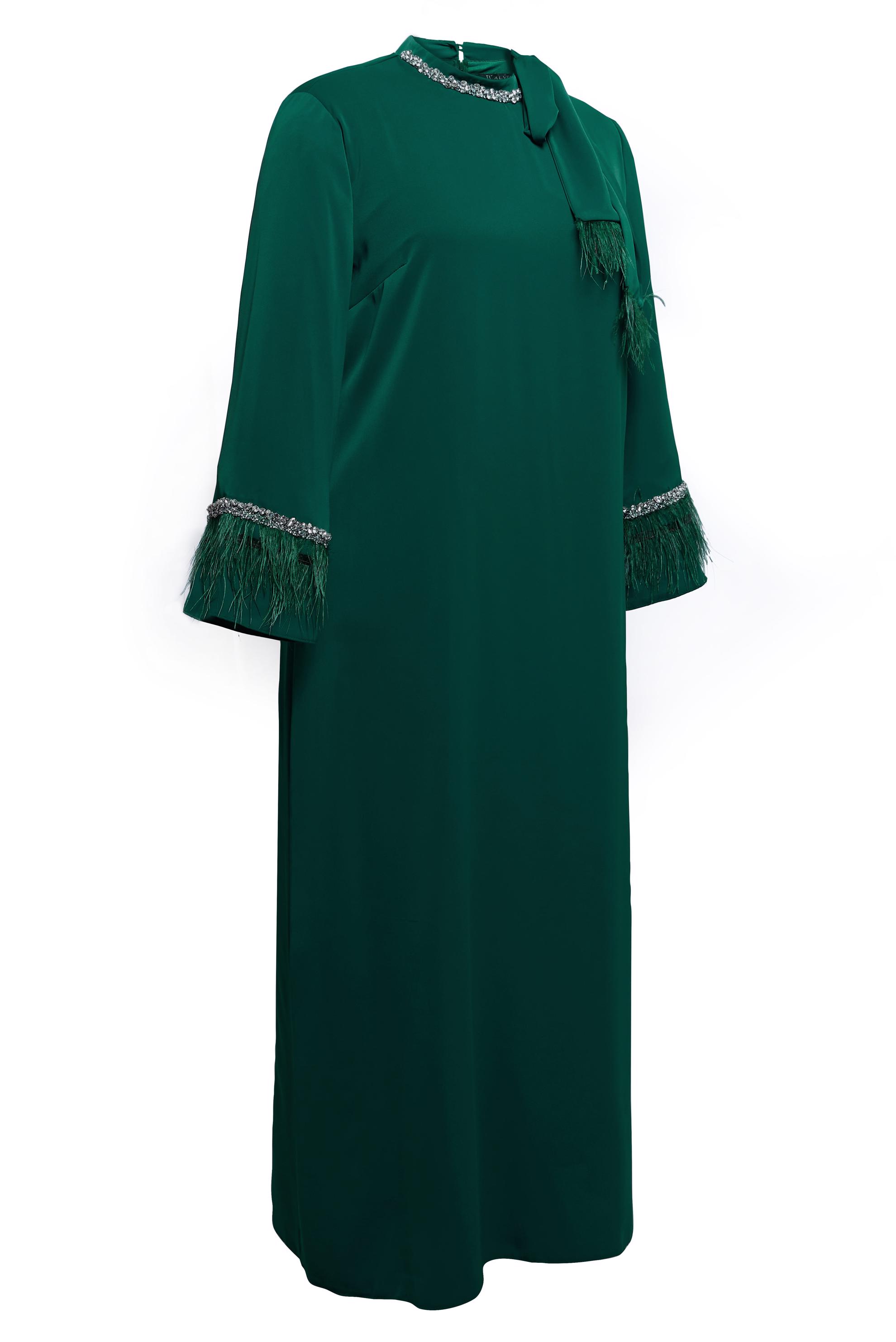 Vêtements hijab VERT ROBE GRANDE TAILLE 20501