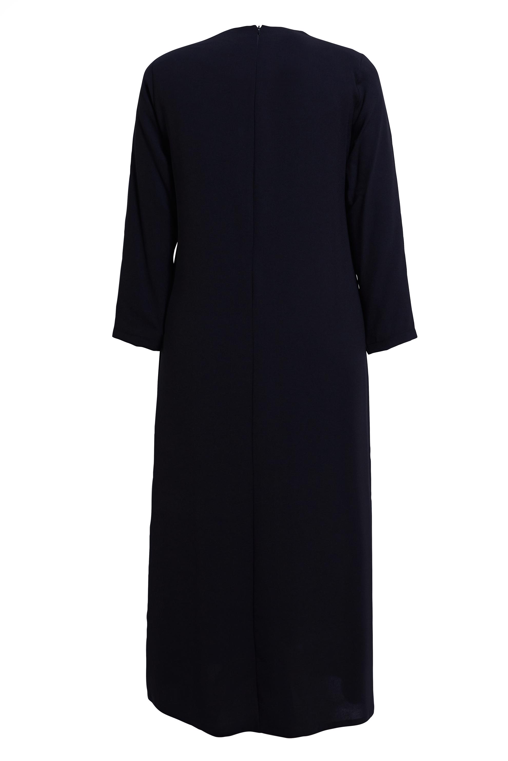 Tesettür giyim SİYAH BÜYÜK BEDEN TAŞLI ELBİSE 20505