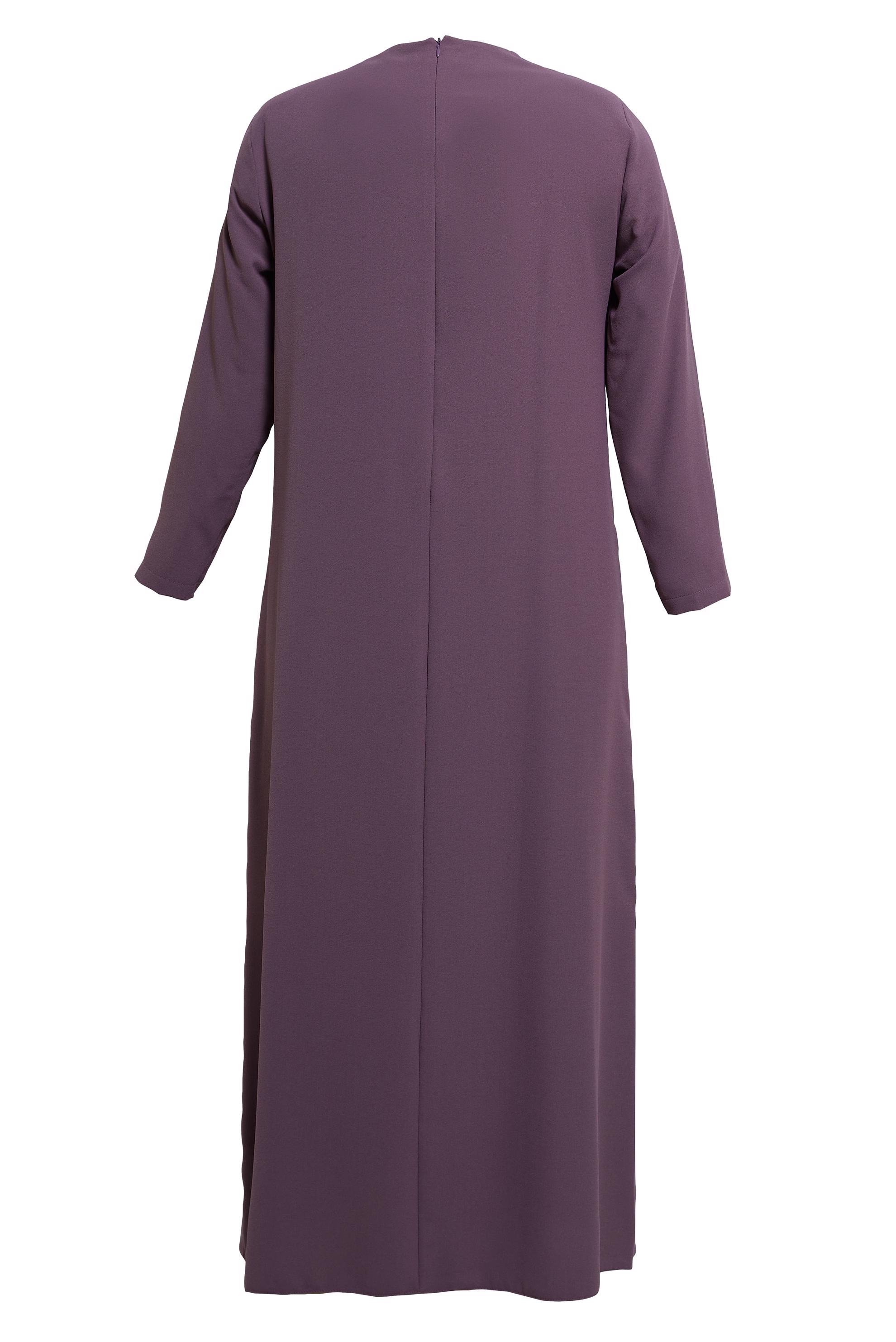 Tesettür giyim PEMBE BÜYÜK BEDEN TAŞLI ELBİSE 20505