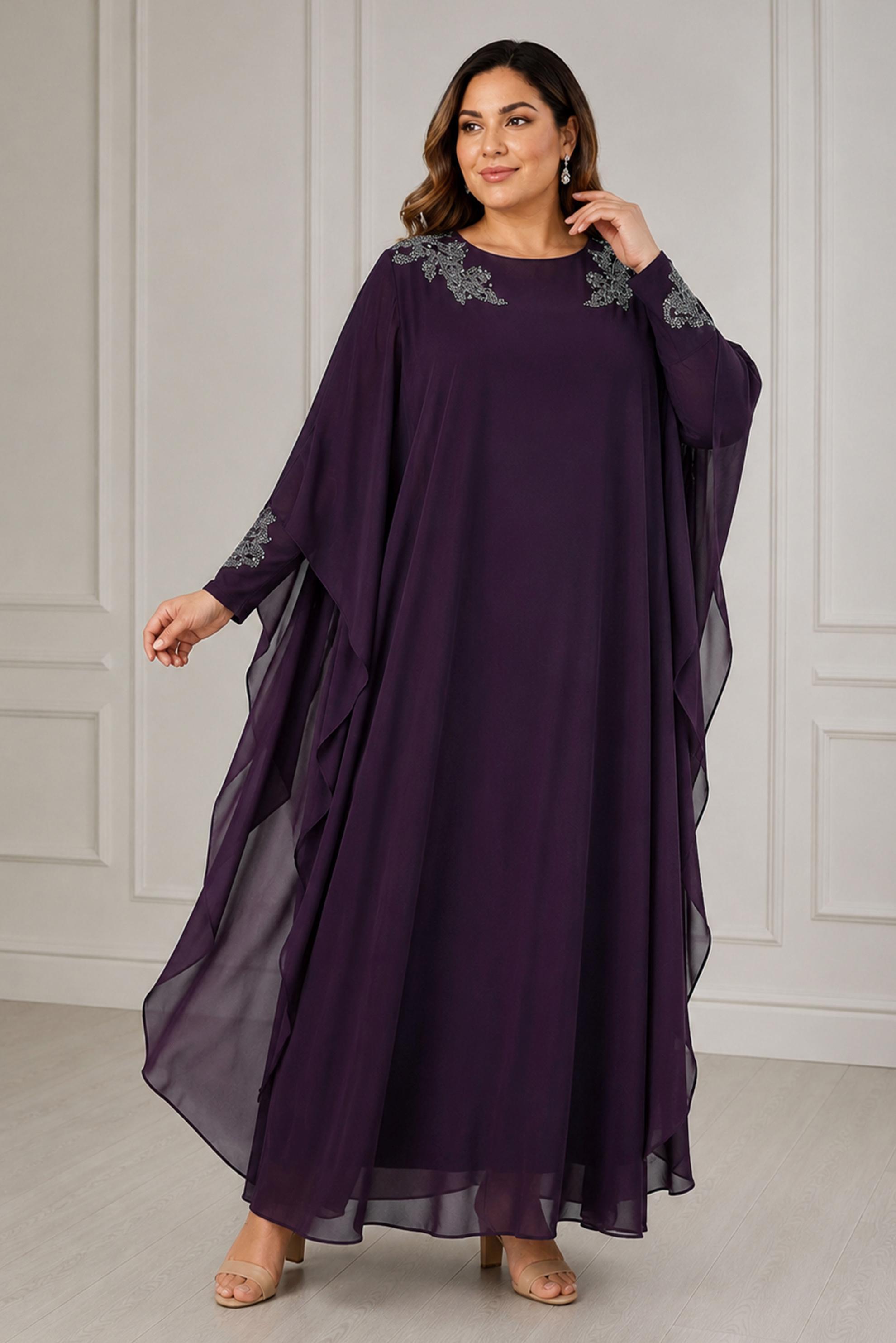 Hijab clothing DAMSON PLUS SIZE DRESS WITH CHIFFON CAPE 20510
