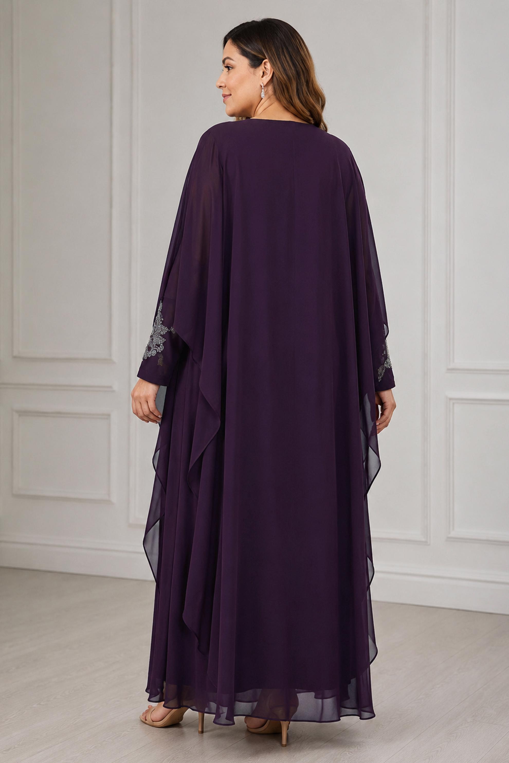 Hijab clothing DAMSON PLUS SIZE DRESS WITH CHIFFON CAPE 20510