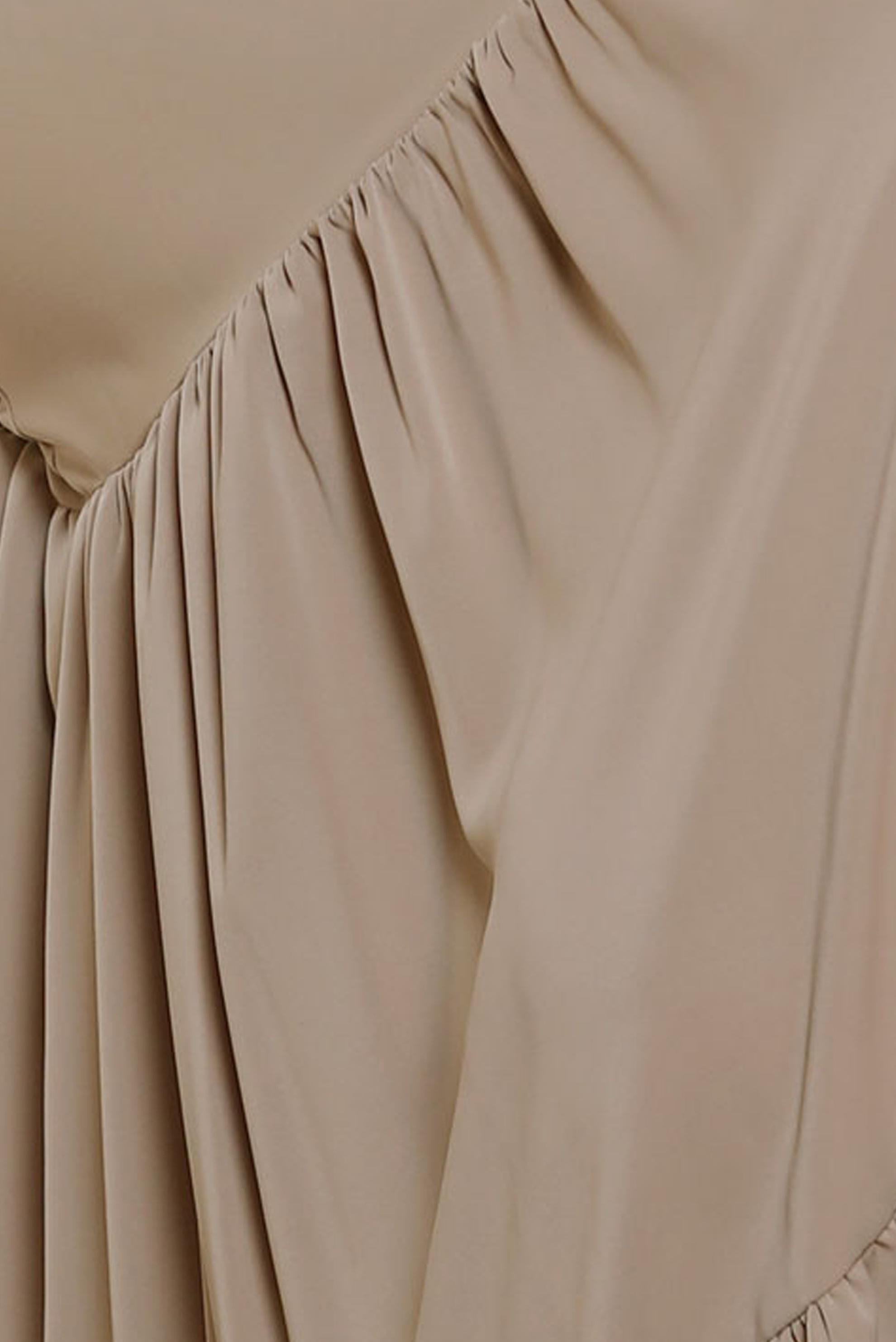 Tesettür giyim KAHVE KUŞAKLI ELBİSE 43949