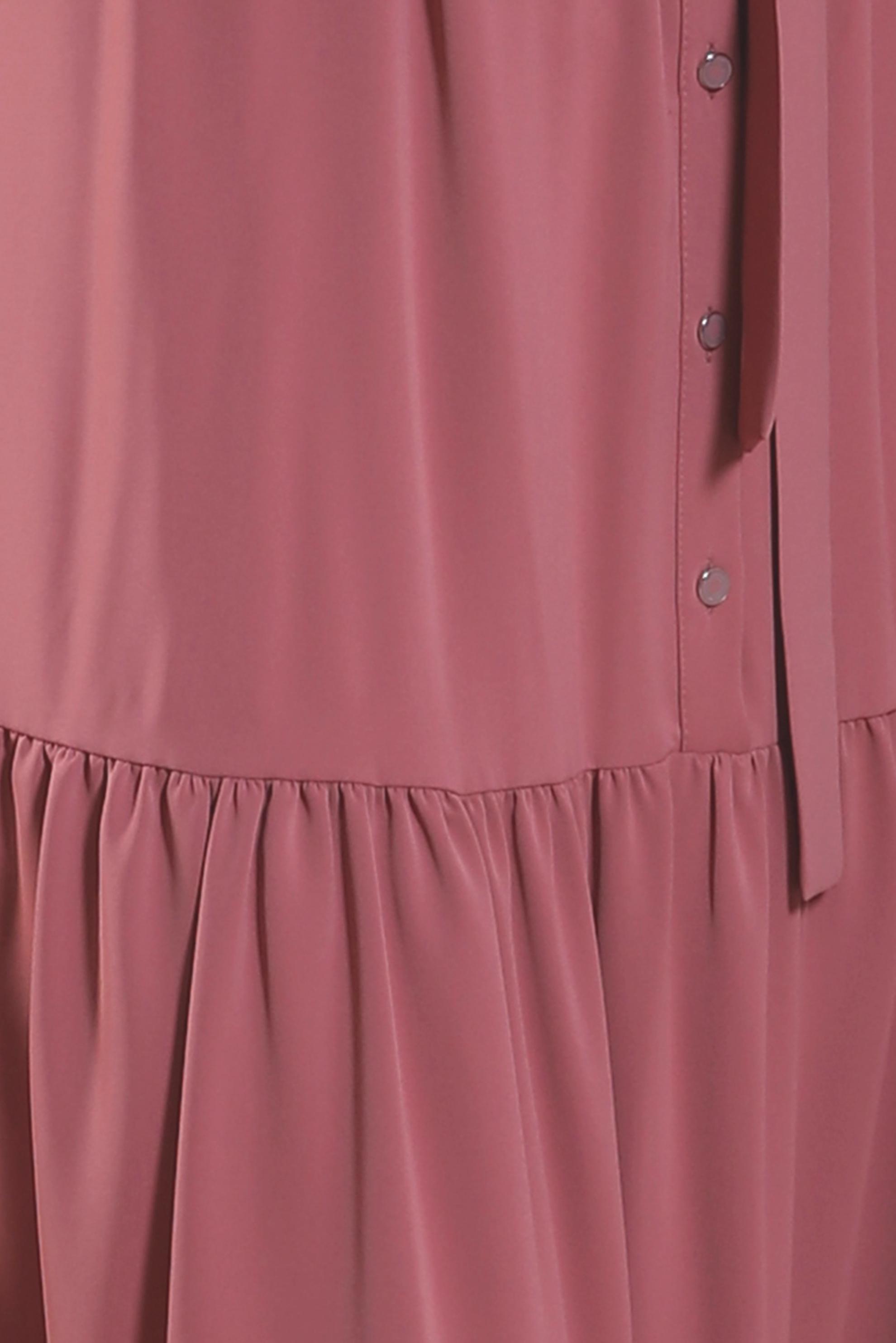 Tesettür giyim PEMBE KUŞAKLI ELBİSE 43949