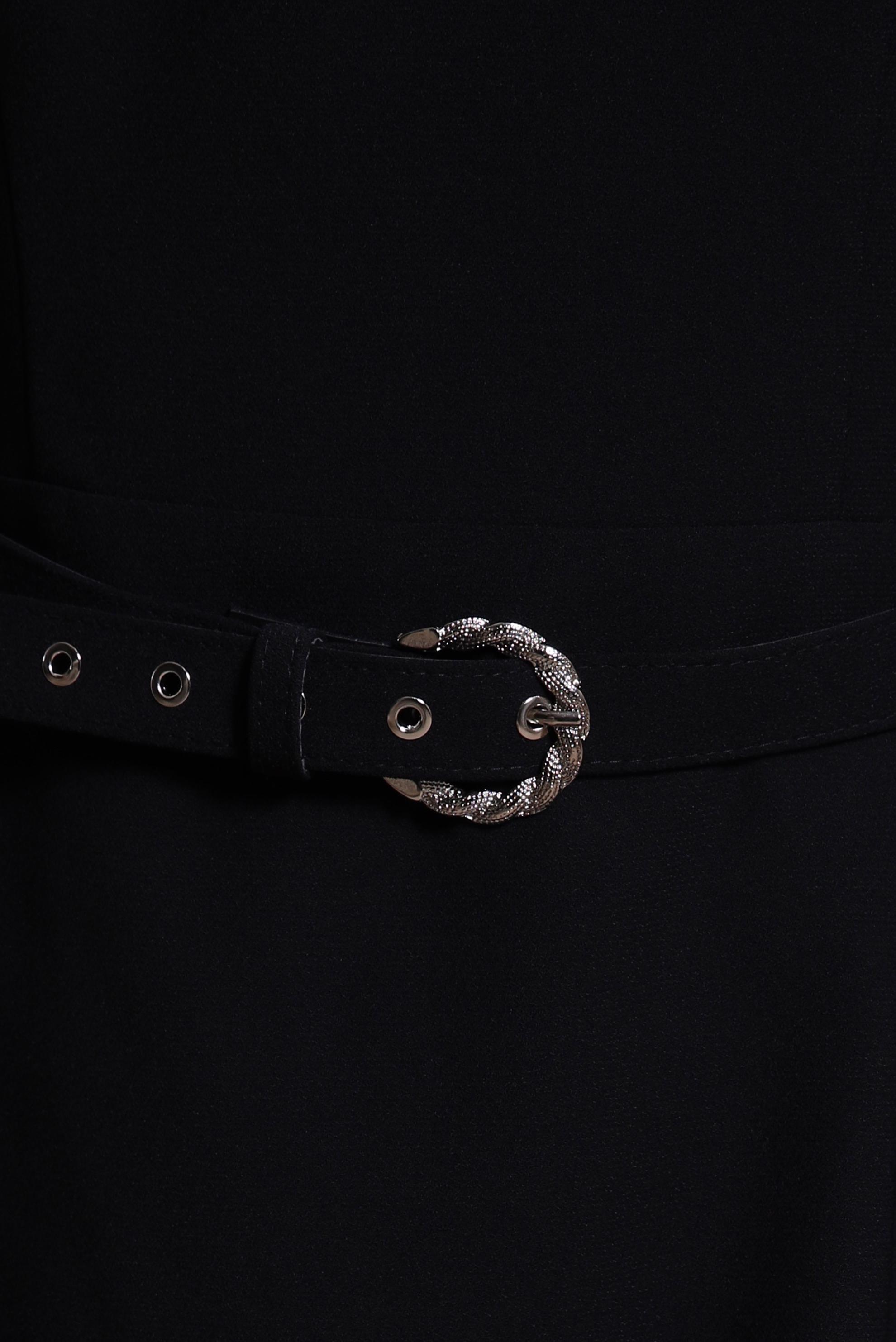 Tesettür giyim SİYAH PÜSKÜL DETAYLI KREP ELBİSE 44180