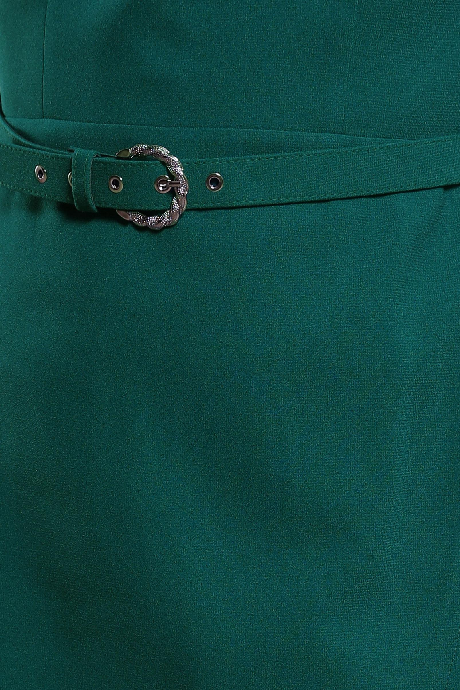 Tesettür giyim YEŞİL PÜSKÜL DETAYLI KREP ELBİSE 44180