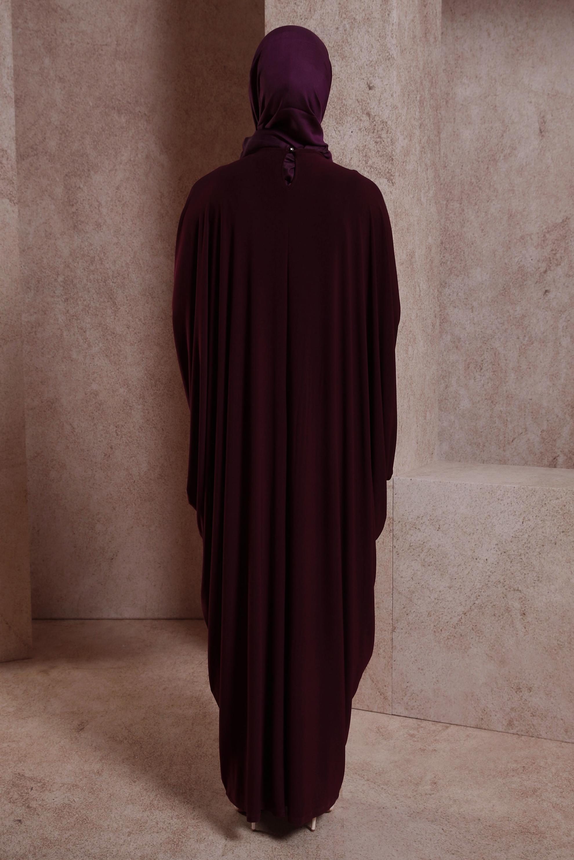 Vêtements hijab PRUNE ROBE AVEC ACCESSOIRE 44426