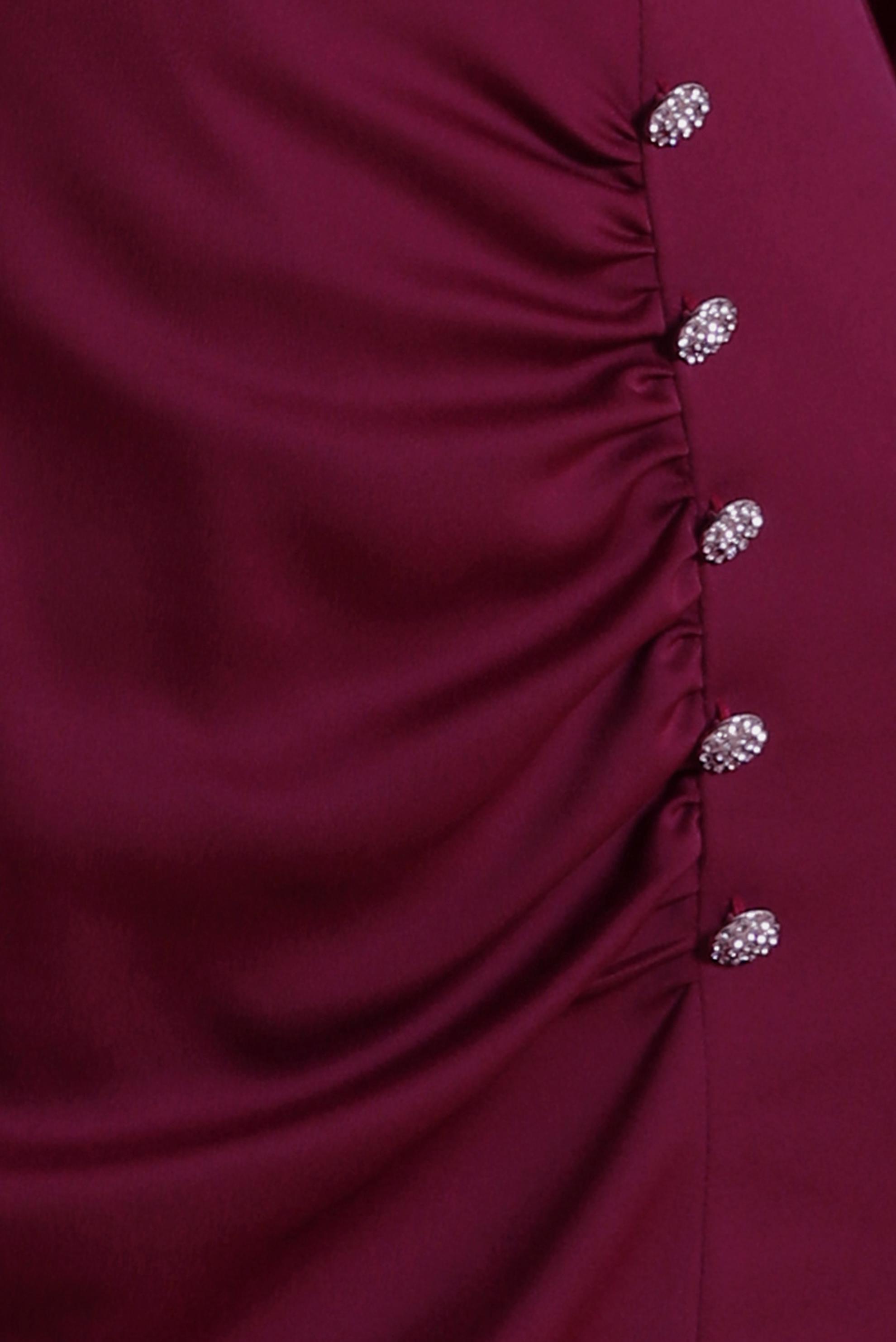 Hijab clothing PURPLE BUTTON DETAIL SATIN DRESS 44429