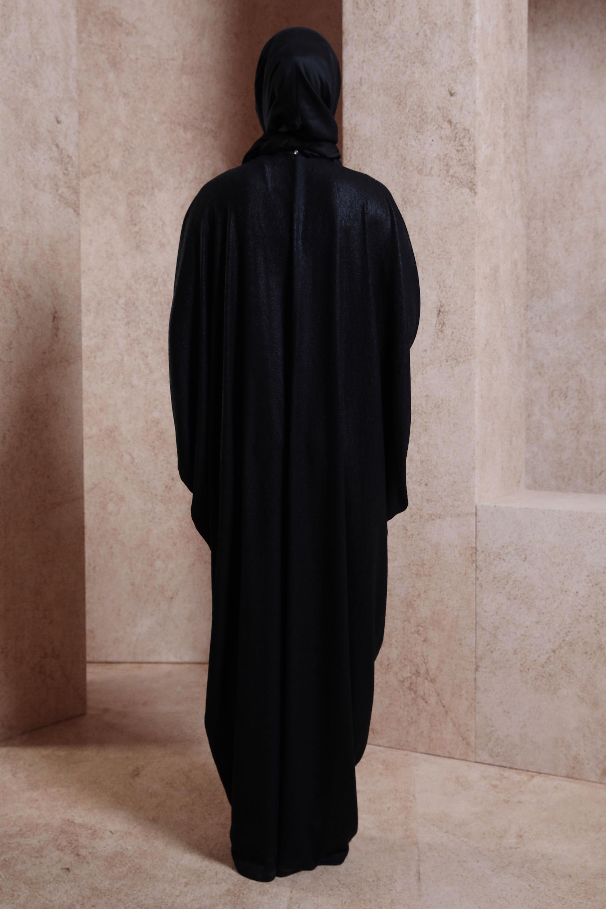 Vêtements hijab NOIR ROBE À MANCHES BAT-WING 44432