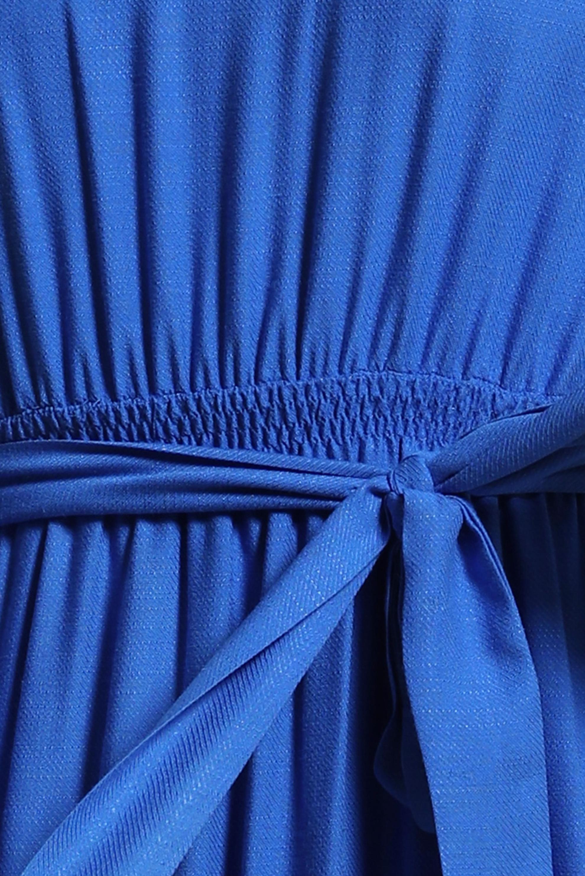 Tesettür giyim LACİVERT KUŞAKLI ELBİSE 44439