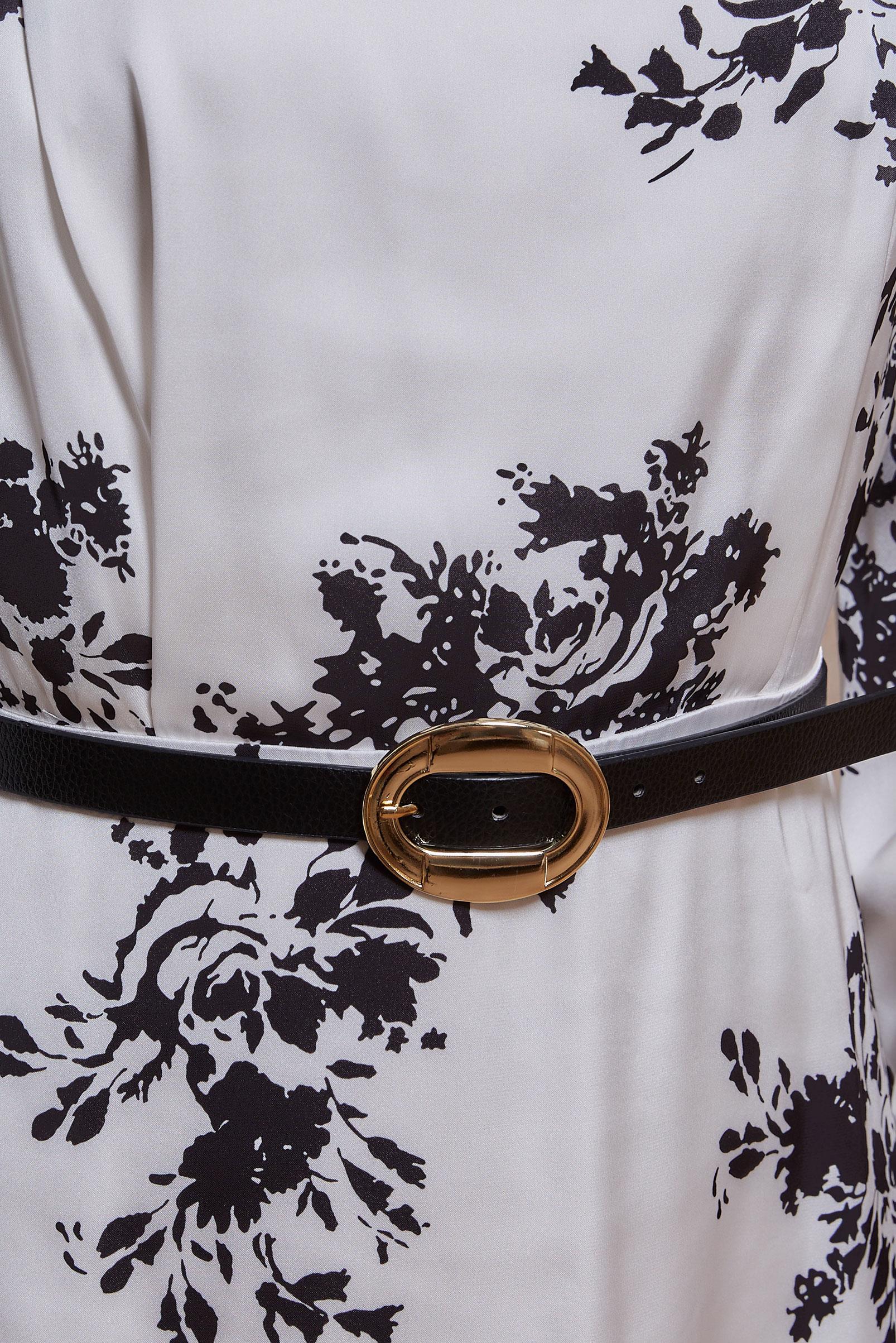 Hijab clothing BEIGE PATTERNED SATIN DRESS 44507