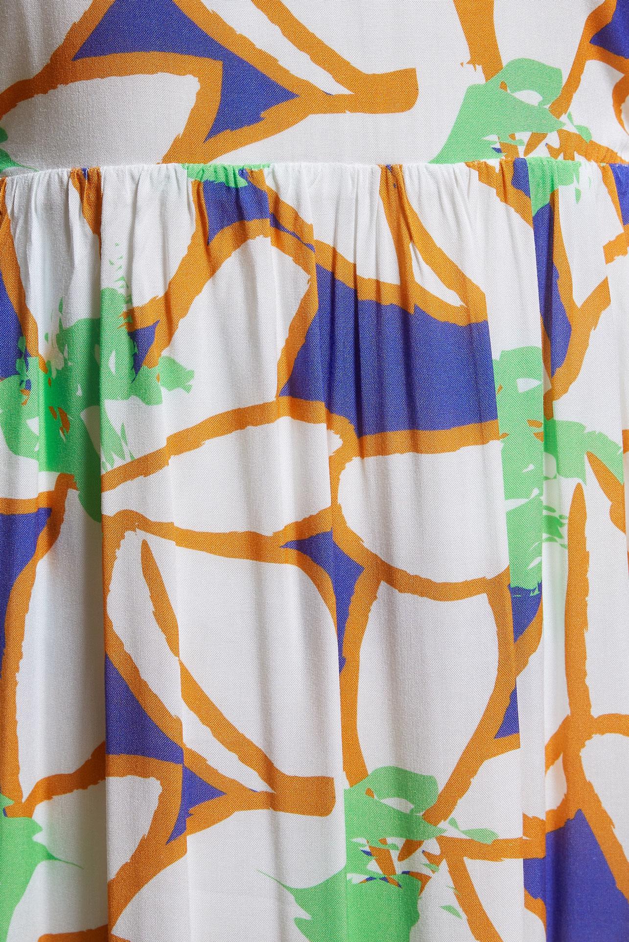 Tesettür giyim LACİVERT DESENLİ ELBİSE 44508