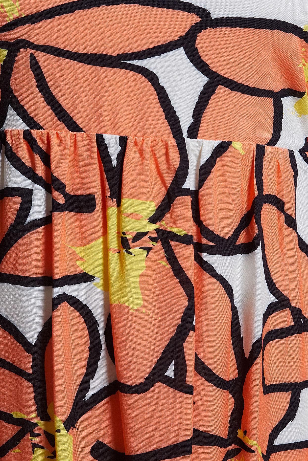 Tesettür giyim PUDRA DESENLİ ELBİSE 44508