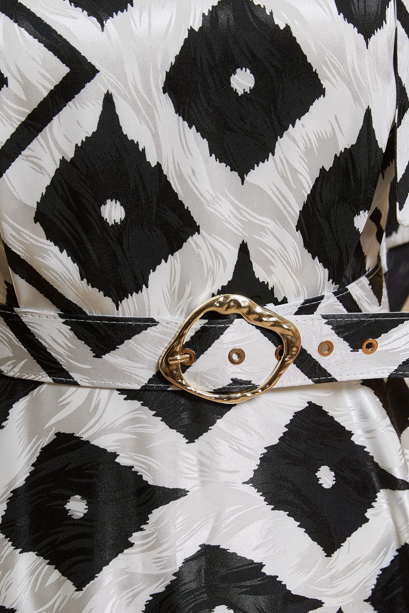 Tesettür giyim SİYAH KEMERLİ SATEN JAKAR ELBİSE 44555