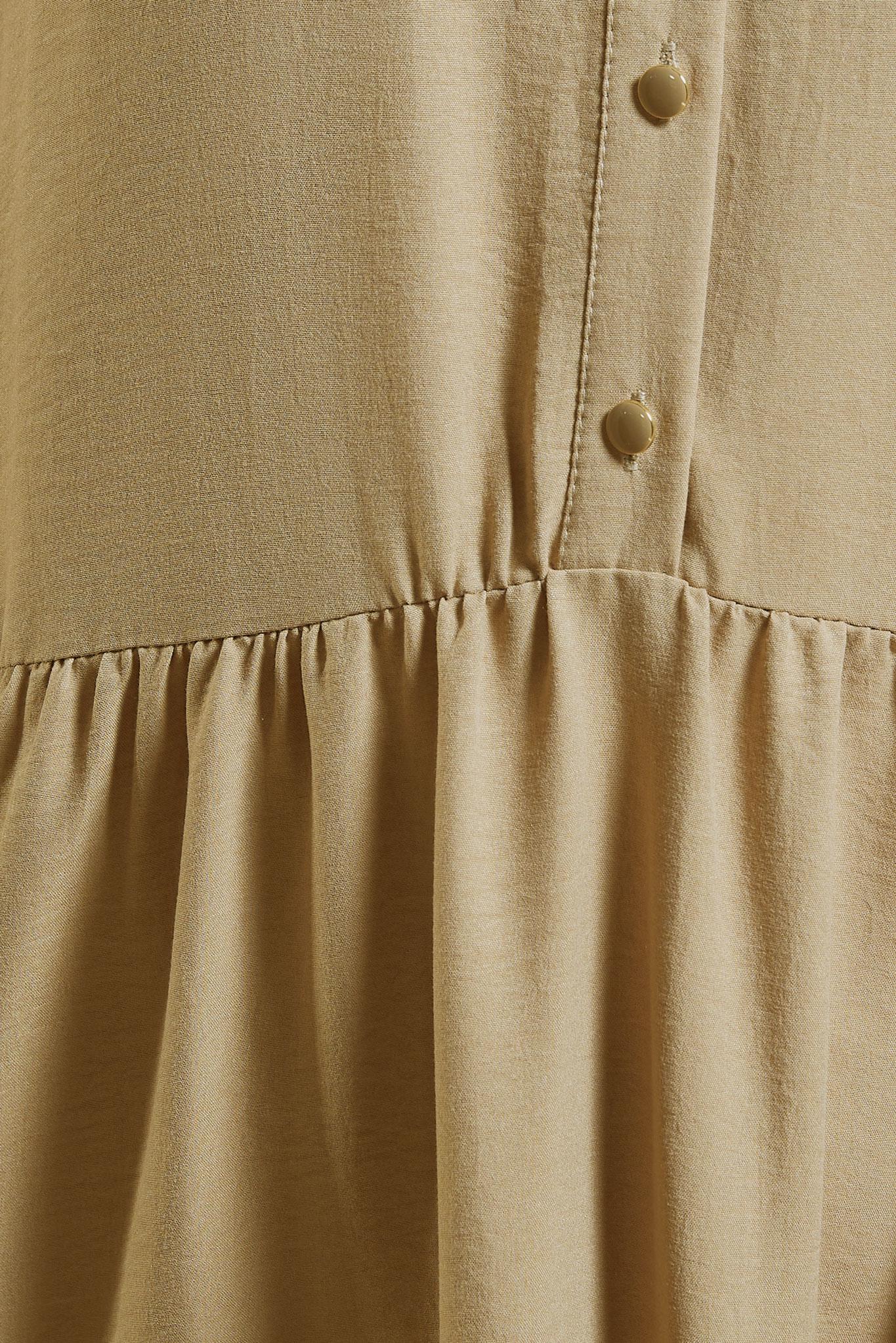 Tesettür giyim KAHVE KATLI TESETTÜR ELBİSE 44600