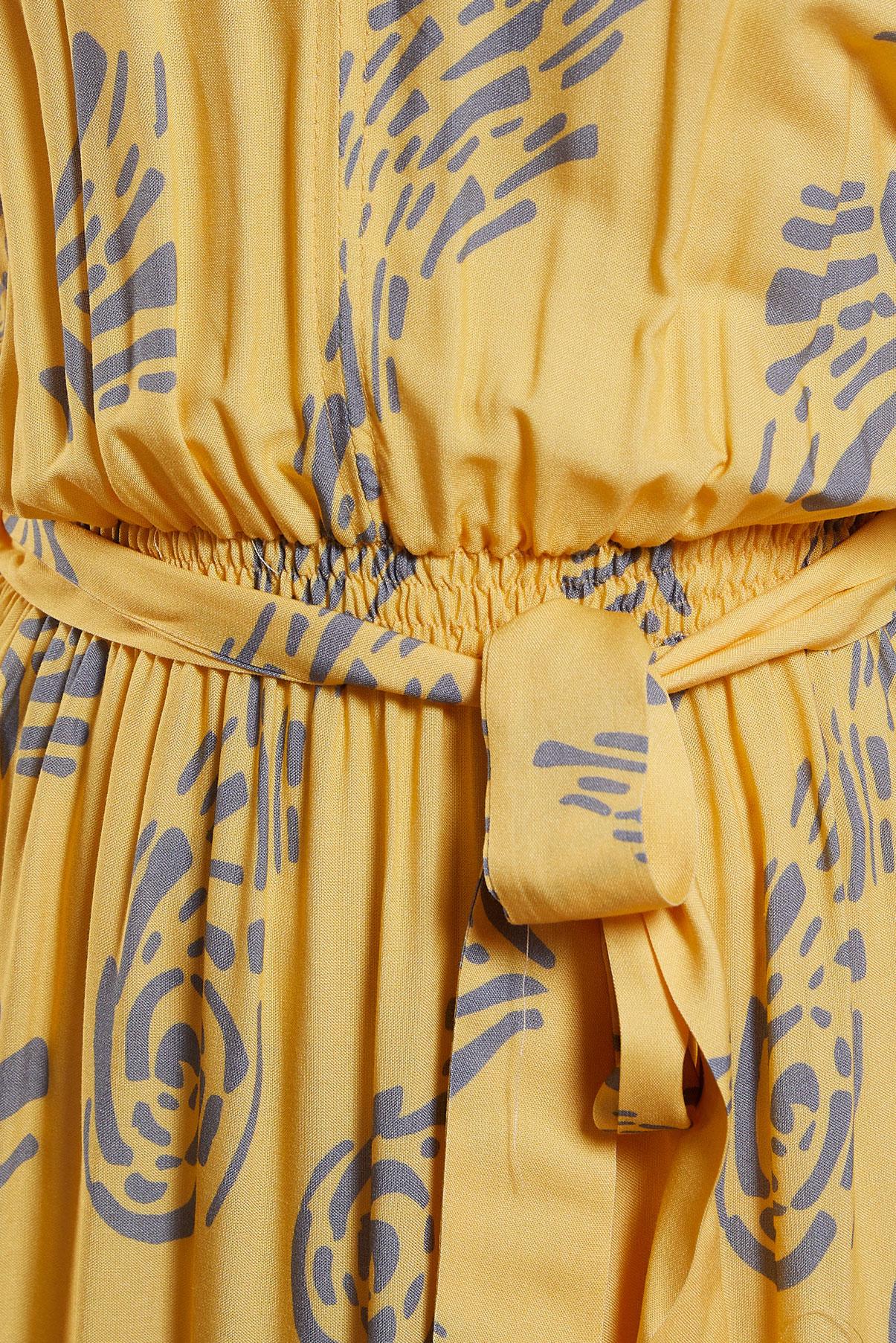 Tesettür giyim GRİ KUŞAKLI VİSKON ELBİSE 44602